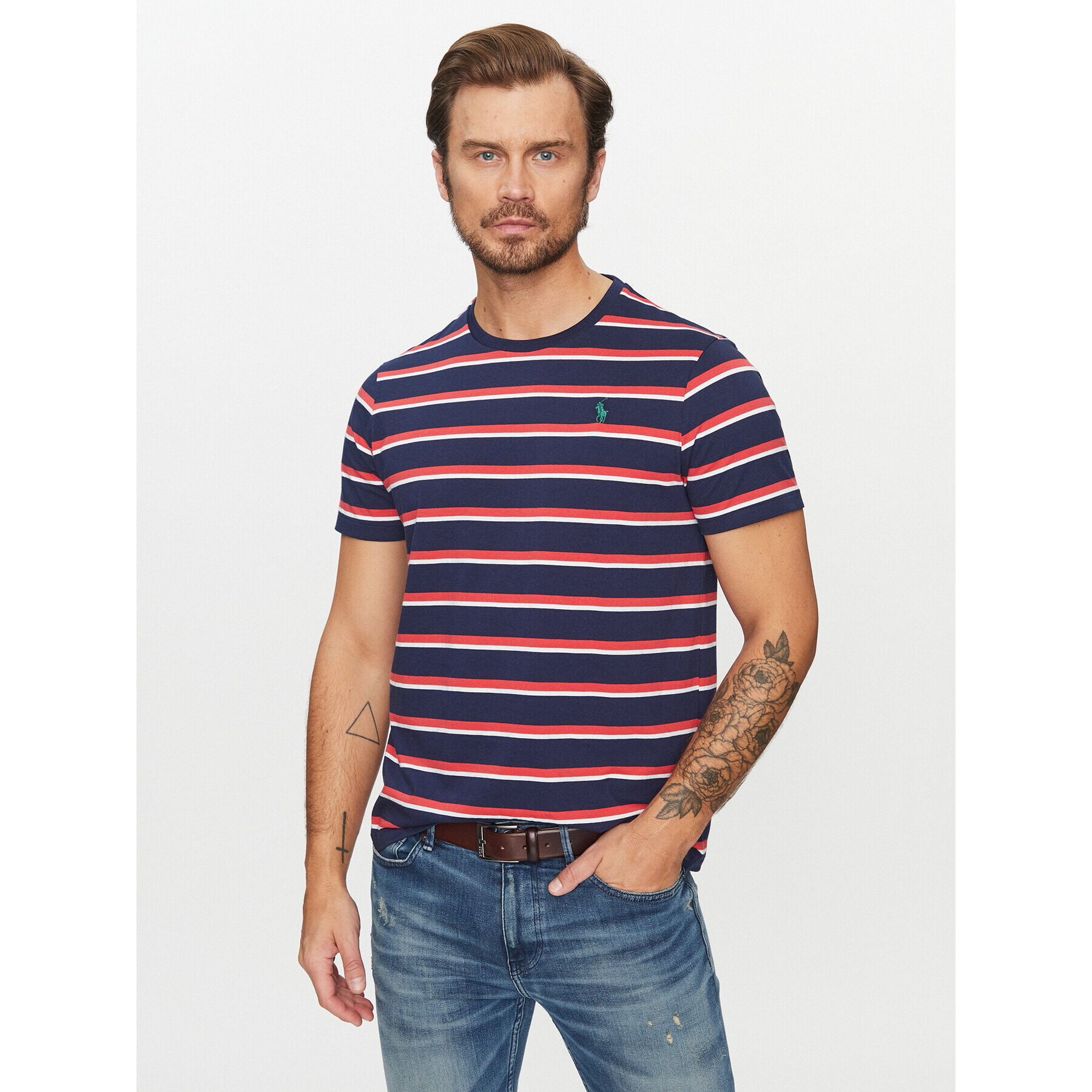 Polo Ralph Lauren Póló 710916587001 Sötétkék Slim Fit - Pepit.hu