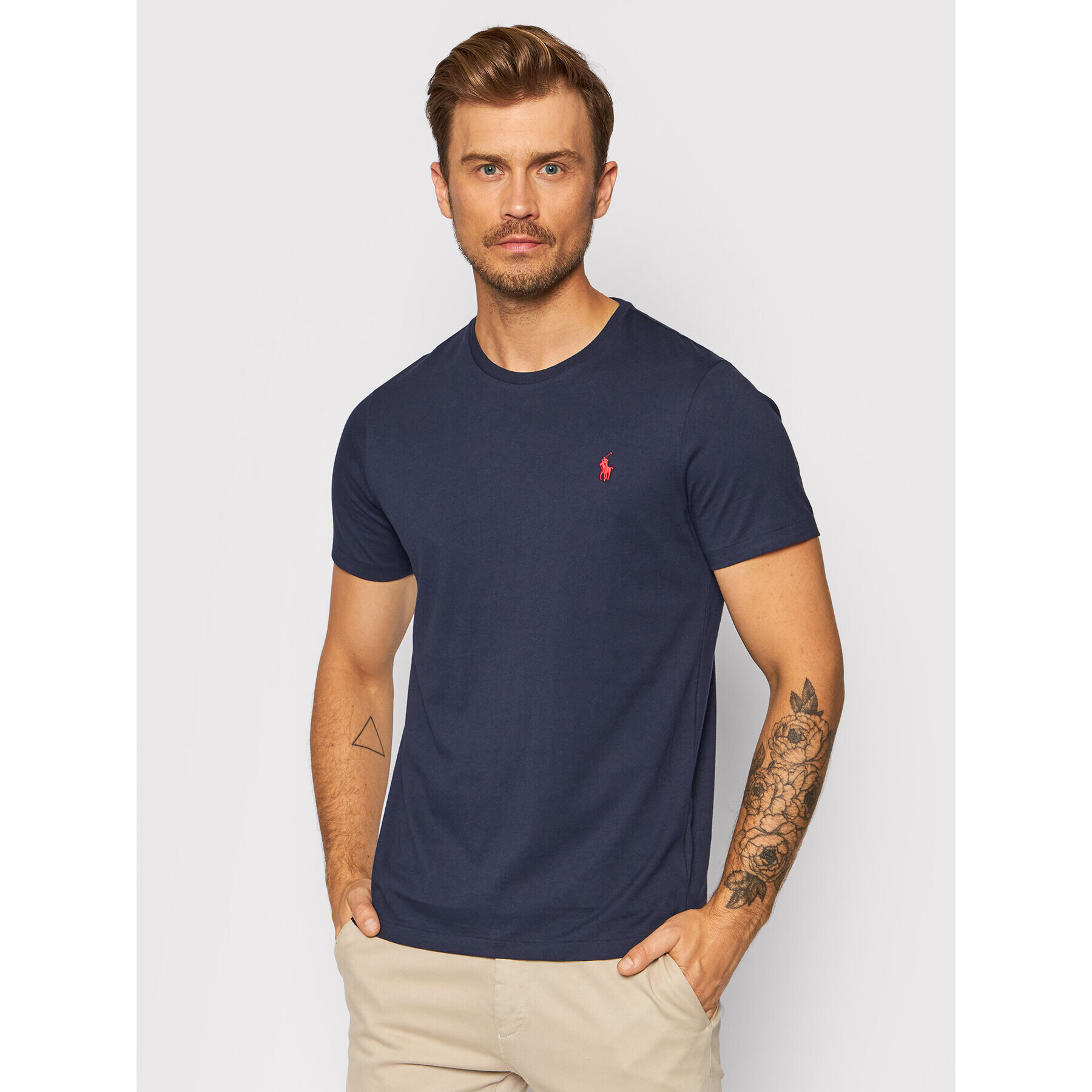 Polo Ralph Lauren Póló Bsr 710680785 Sötétkék Custom Slim Fit - Pepit.hu