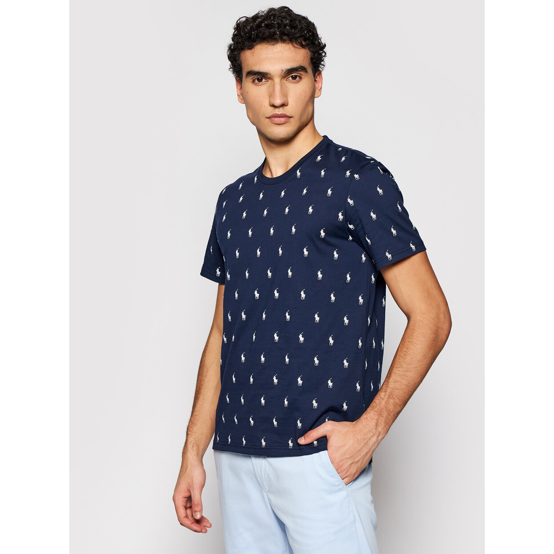 Polo Ralph Lauren Póló Crw 714830281003 Sötétkék Regular Fit - Pepit.hu