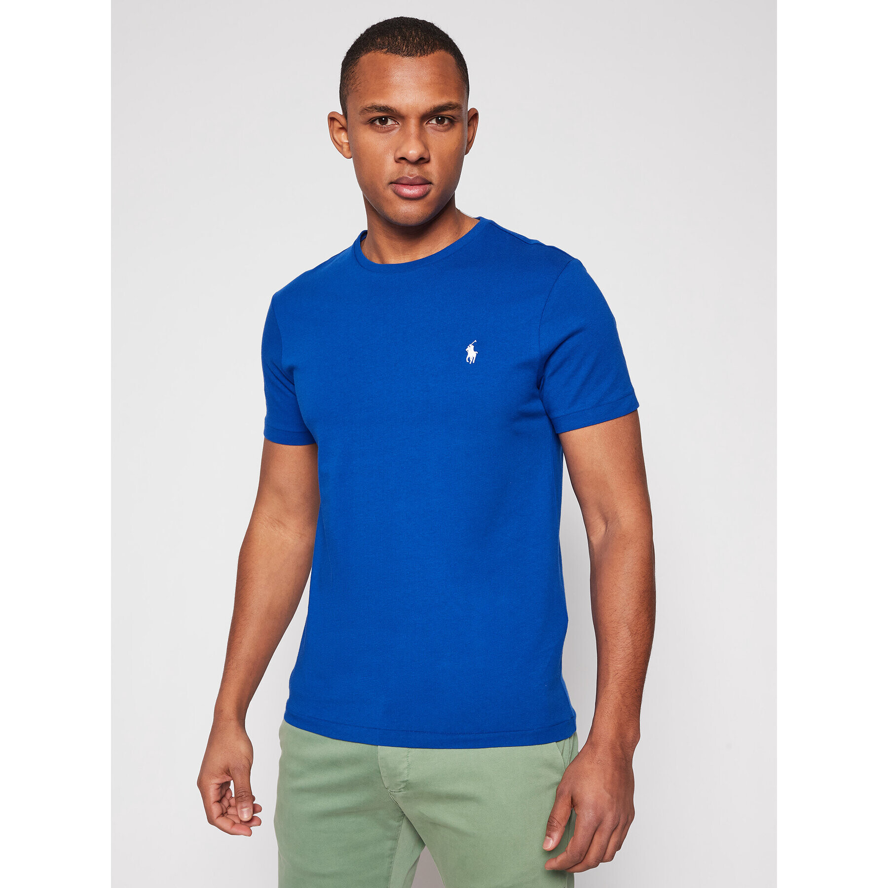 Polo Ralph Lauren Póló Ssl 710671438210 Sötétkék Custom Slim Fit - Pepit.hu