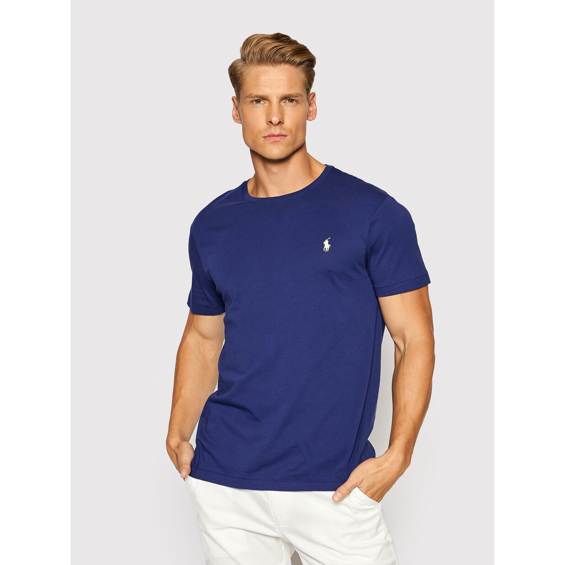 Polo Ralph Lauren Póló Ssl 710671438234 Sötétkék Slim Fit - Pepit.hu