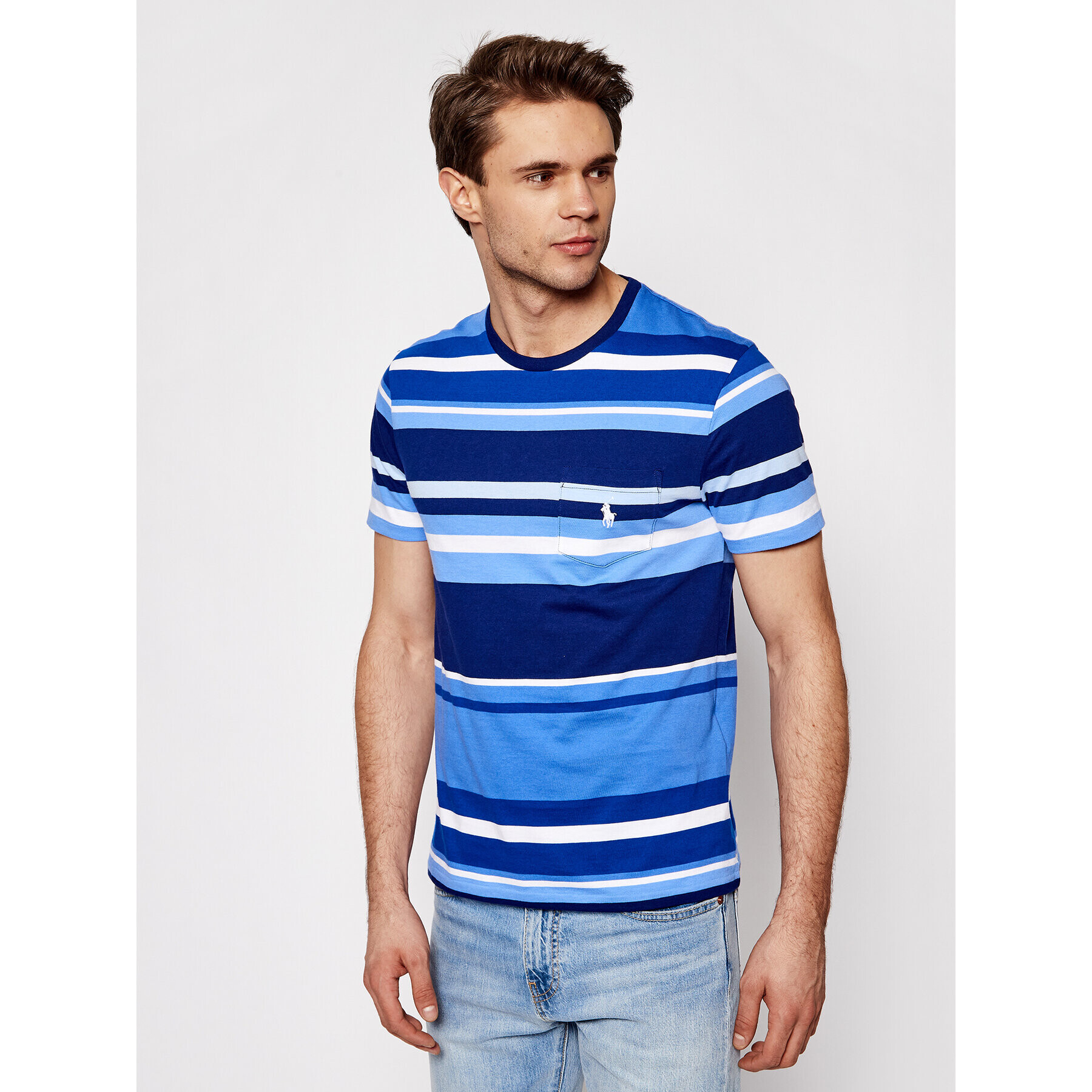 Polo Ralph Lauren Póló Ssl 710835042001 Kék Slim Fit - Pepit.hu