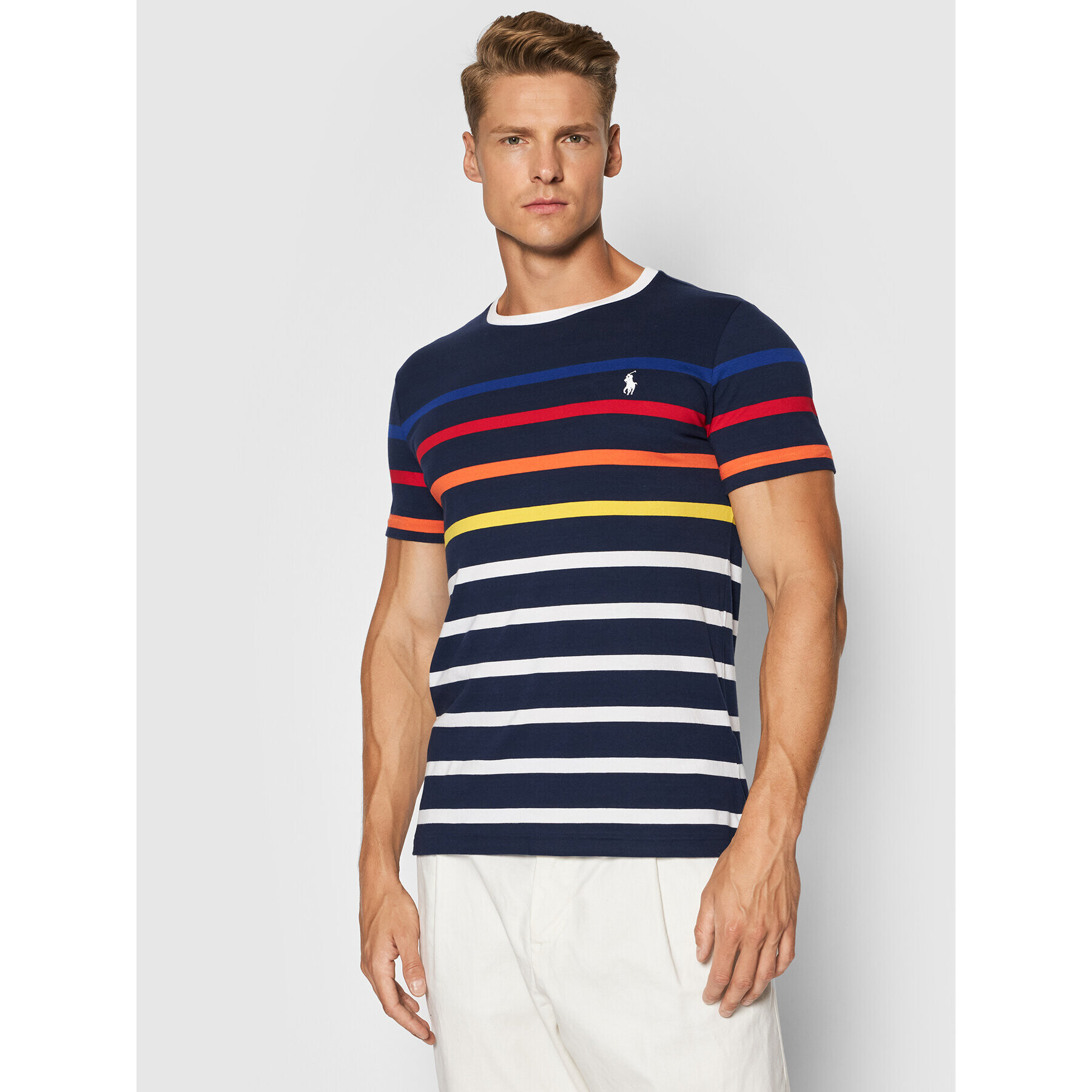 Polo Ralph Lauren Póló Ssl 710842793001 Sötétkék Slim Fit - Pepit.hu