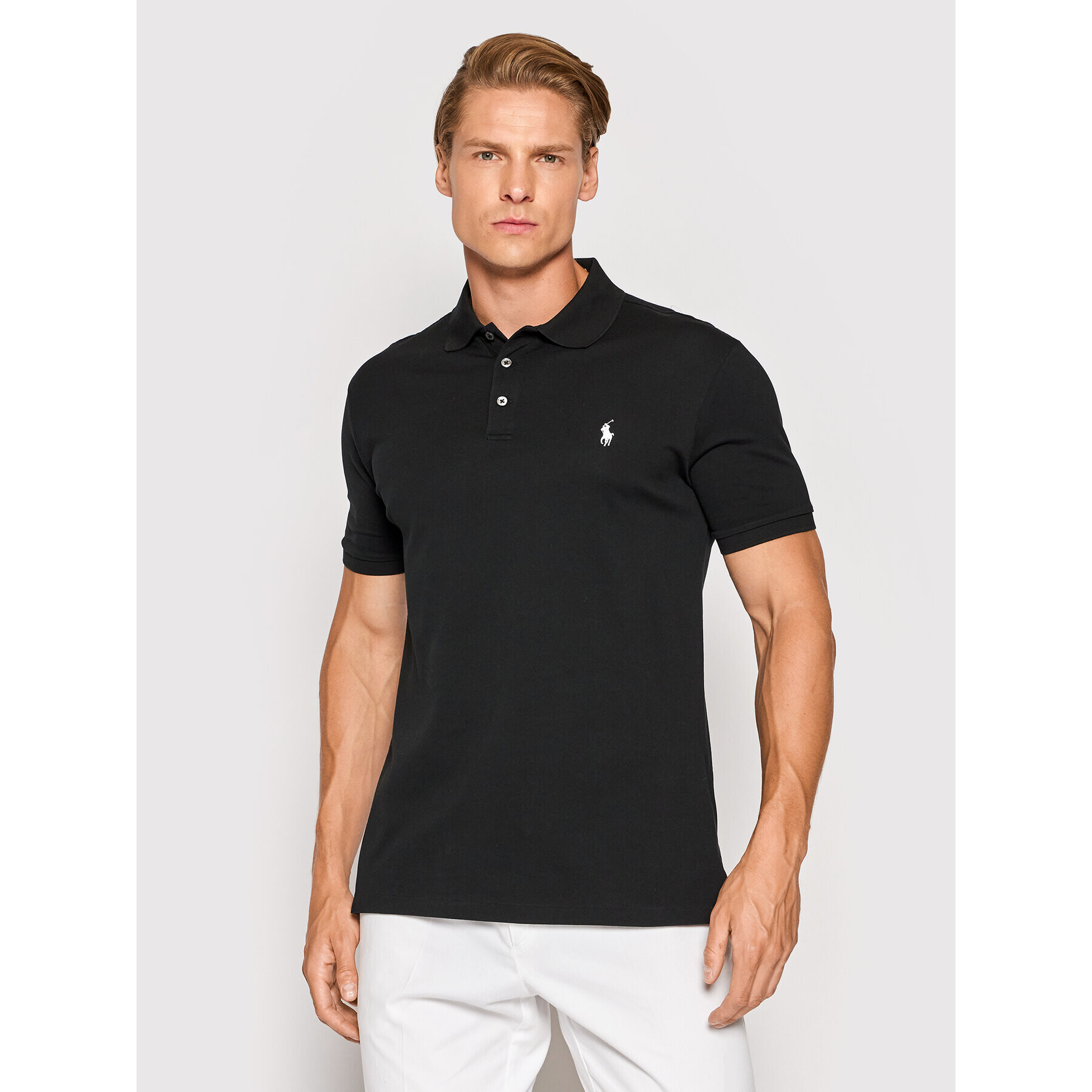 Polo Ralph Lauren Pólóing 710541705 Fekete Slim Fit - Pepit.hu