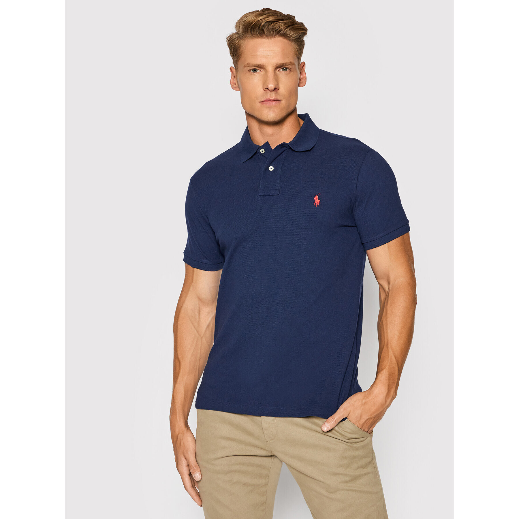 Polo Ralph Lauren Pólóing Core Replen 710782592 Sötétkék Custom Slim Fit - Pepit.hu