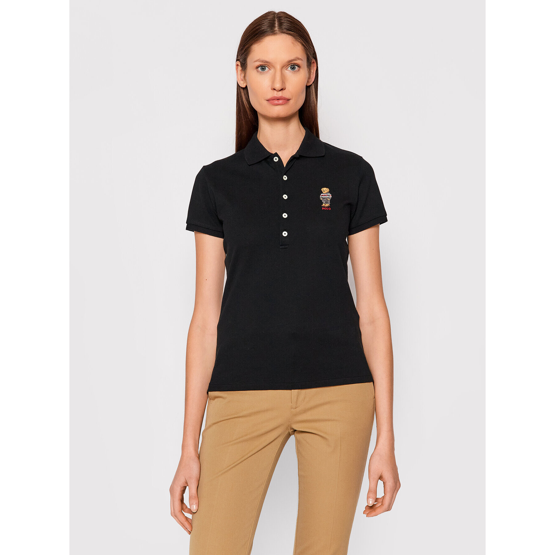 Polo Ralph Lauren Pólóing Ssl 211846853001 Fekete Slim Fit - Pepit.hu