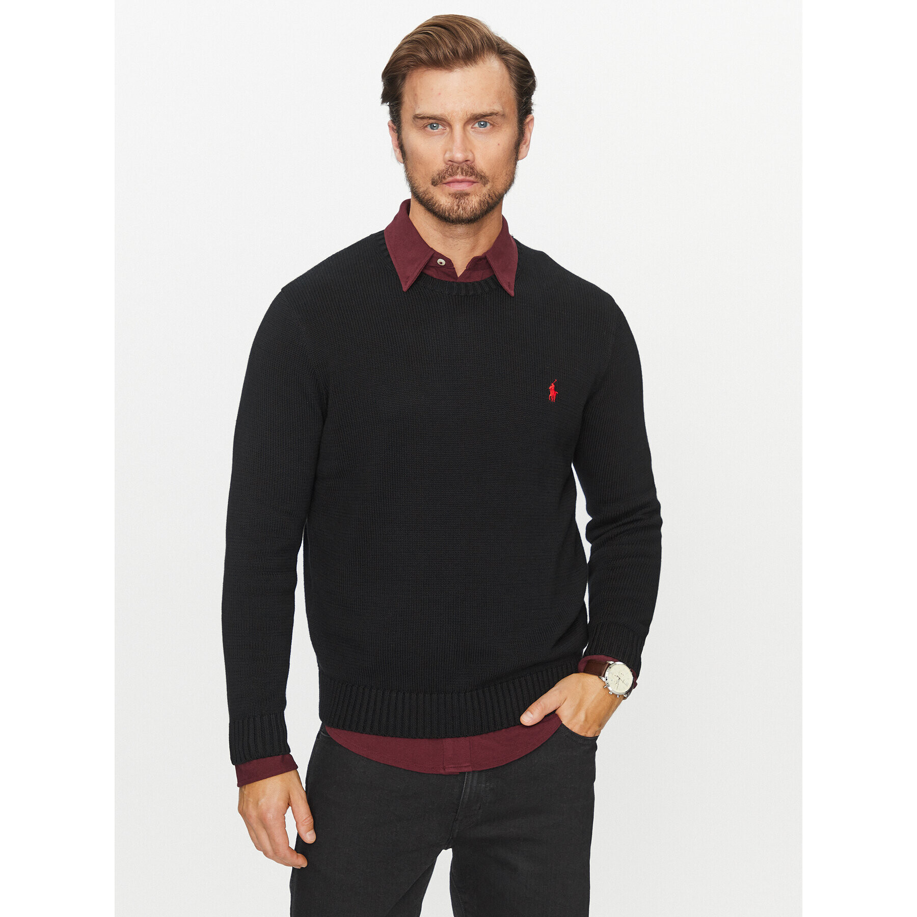 Polo Ralph Lauren Sweater 710810846020 Fekete Regular Fit - Pepit.hu