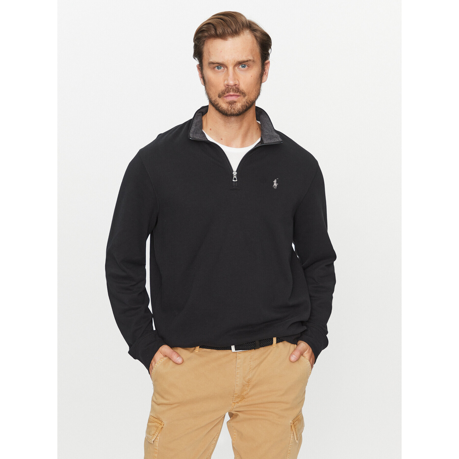 Polo Ralph Lauren Sweater 710812963037 Fekete Regular Fit - Pepit.hu