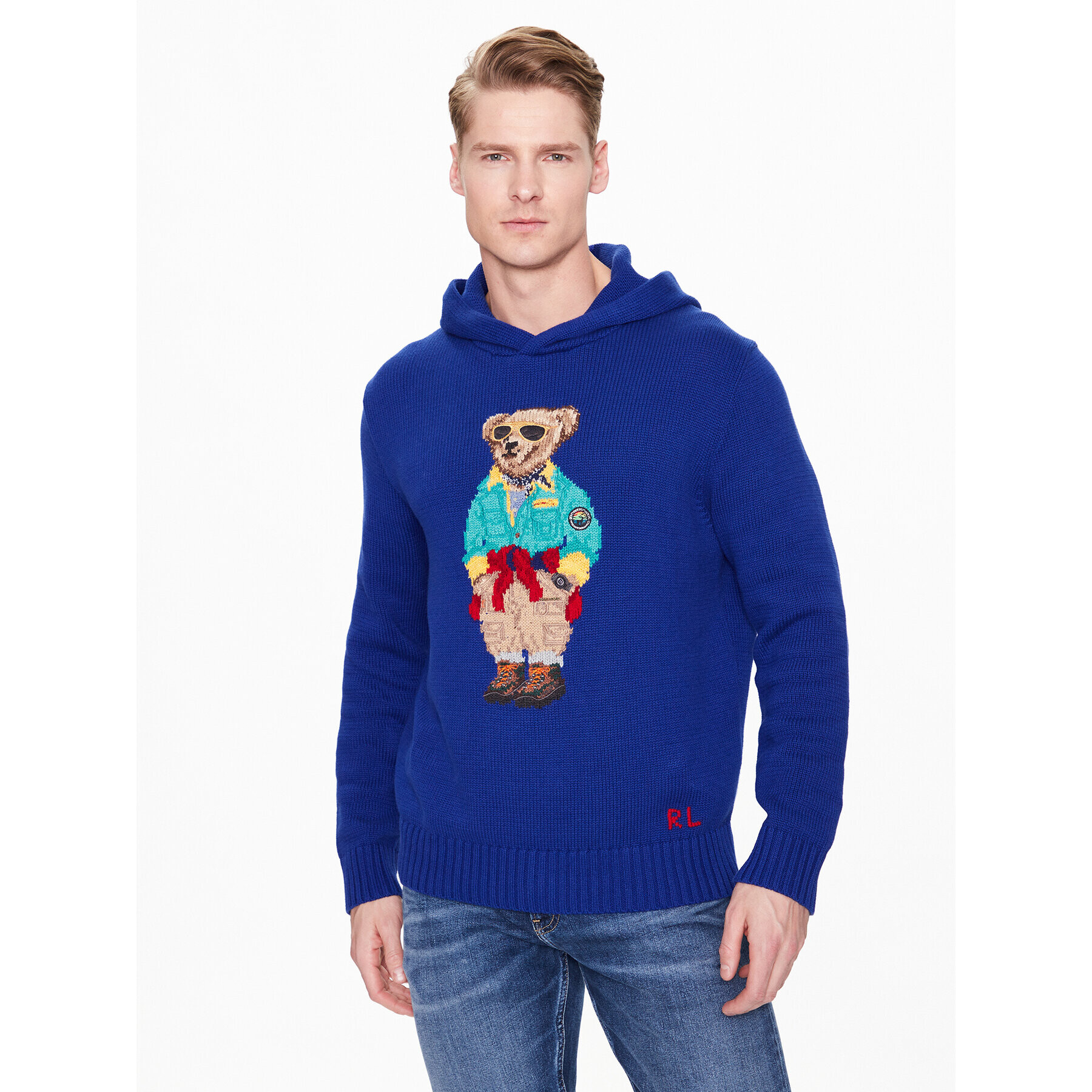 Polo Ralph Lauren Sweater 710890568001 Kék Regular Fit - Pepit.hu