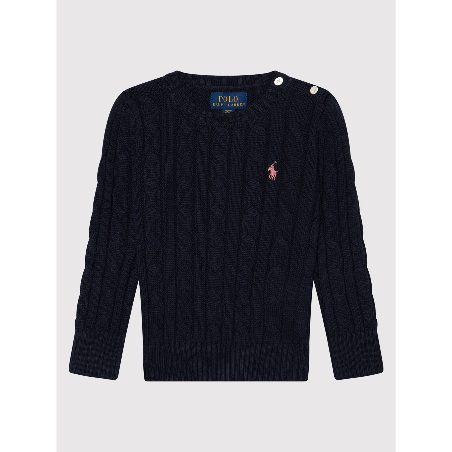 Polo Ralph Lauren Sweater Cable 311737921003 Sötétkék Regular Fit - Pepit.hu