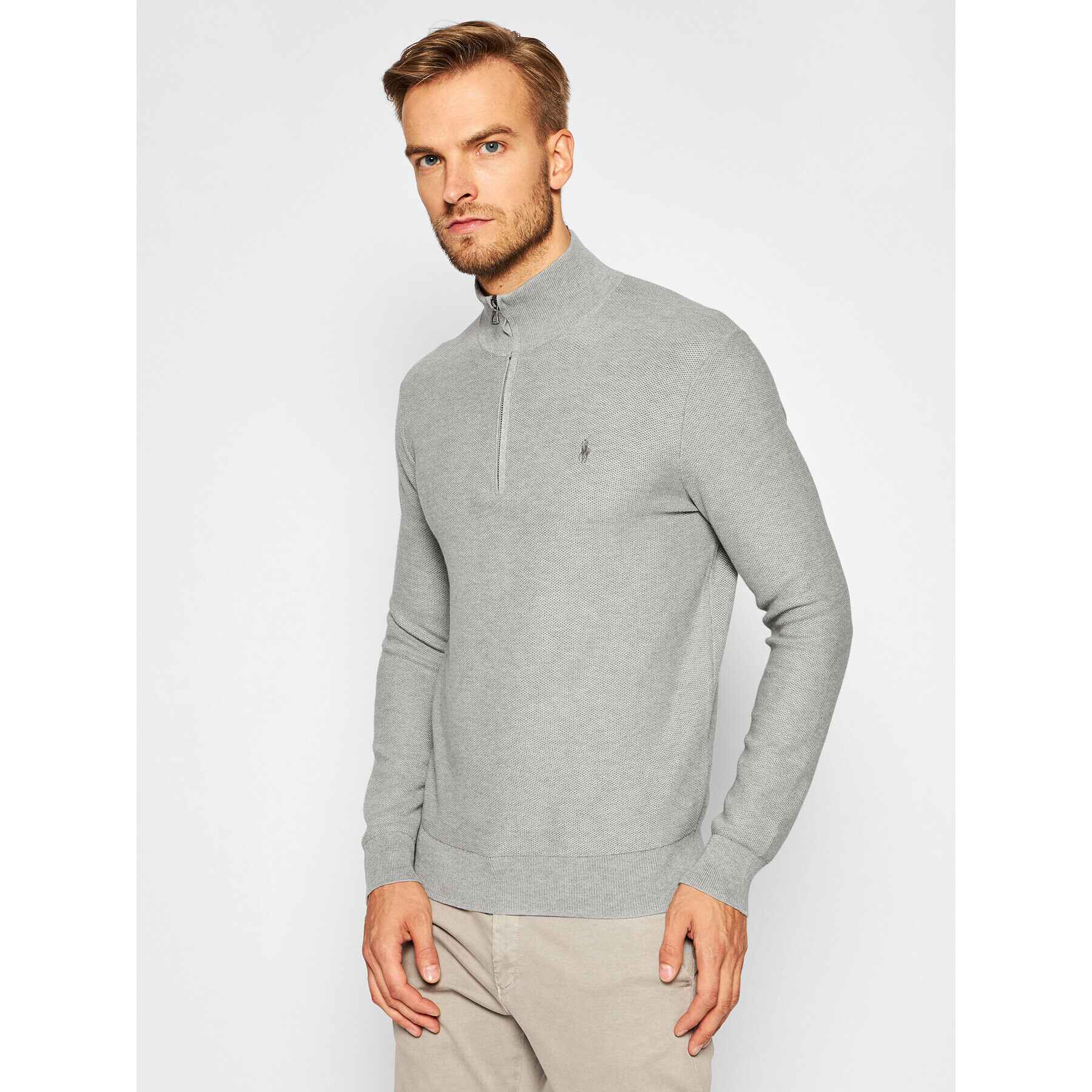 Polo Ralph Lauren Sweater Classics 710701611015 Szürke Regular Fit - Pepit.hu