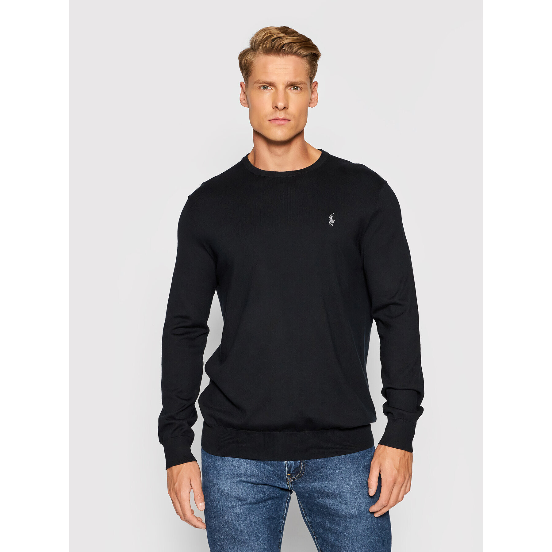 Polo Ralph Lauren Sweater Ls 710684957008 Fekete Slim Fit - Pepit.hu