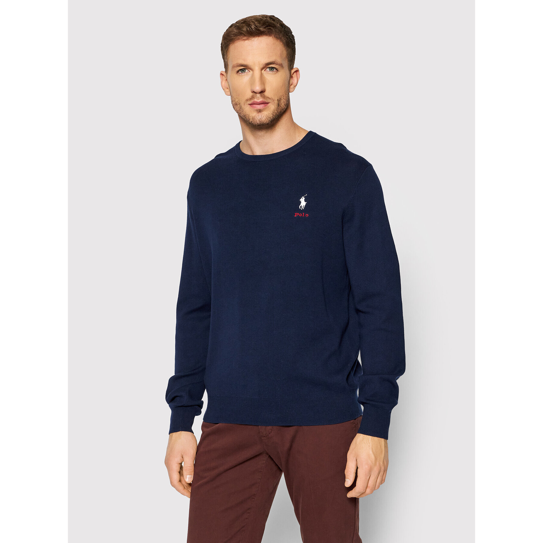 Polo Ralph Lauren Sweater Lsl 710850117001 Sötétkék Regular Fit - Pepit.hu