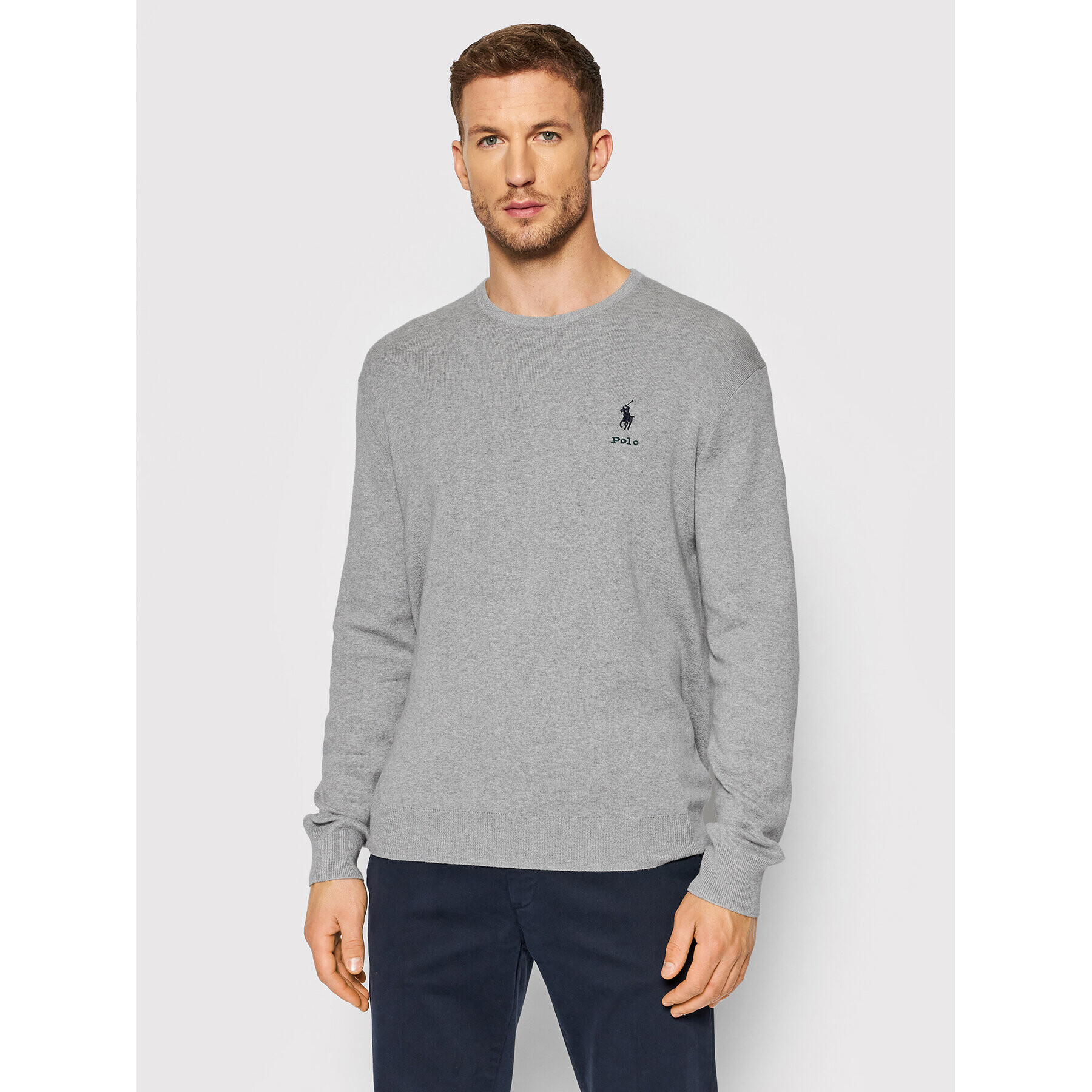 Polo Ralph Lauren Sweater Lsl 710850117004 Szürke Regular Fit - Pepit.hu