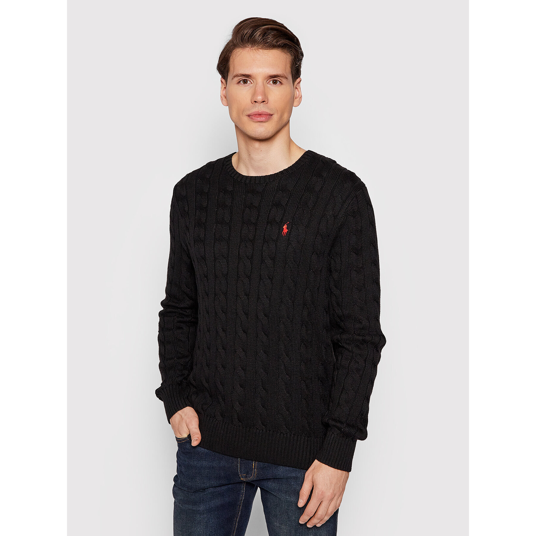 Polo Ralph Lauren Sweater Roving 710775885012 Fekete Regular Fit - Pepit.hu