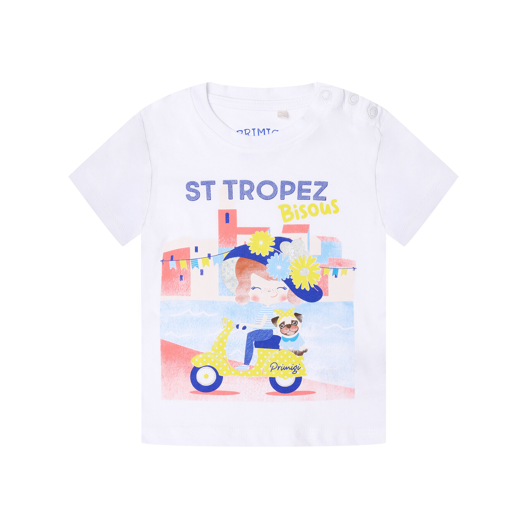 Primigi Póló St Tropez Bisous 45221503 Fehér Regular Fit - Pepit.hu