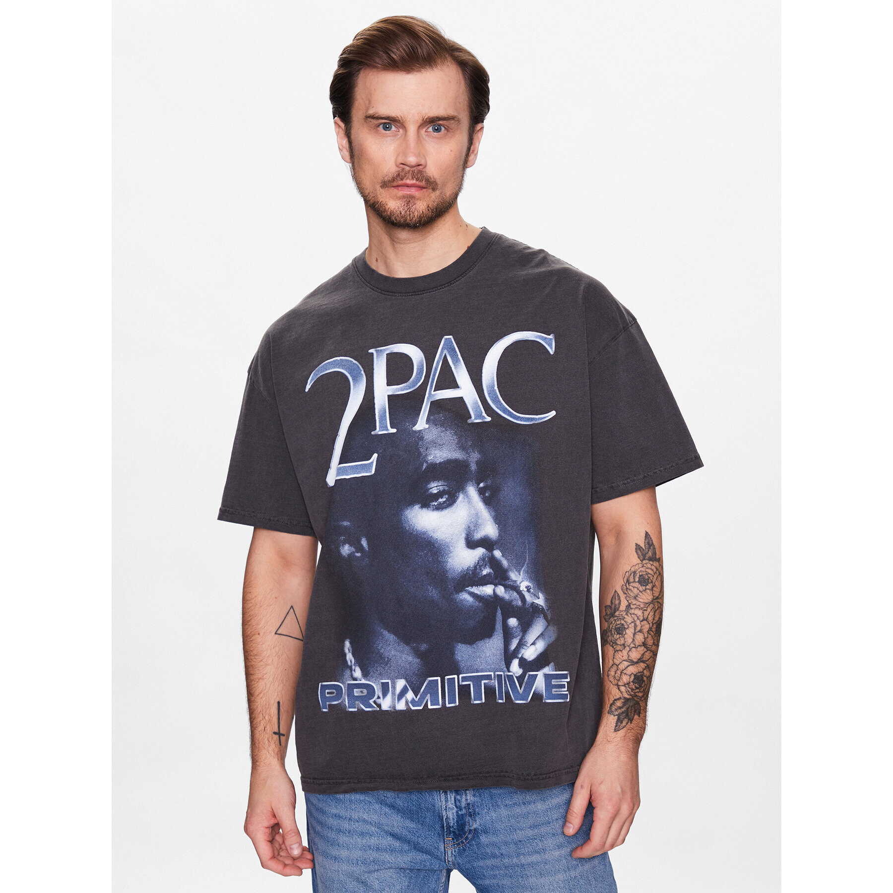 Primitive Póló 2Pac P14385 Szürke Regular Fit - Pepit.hu