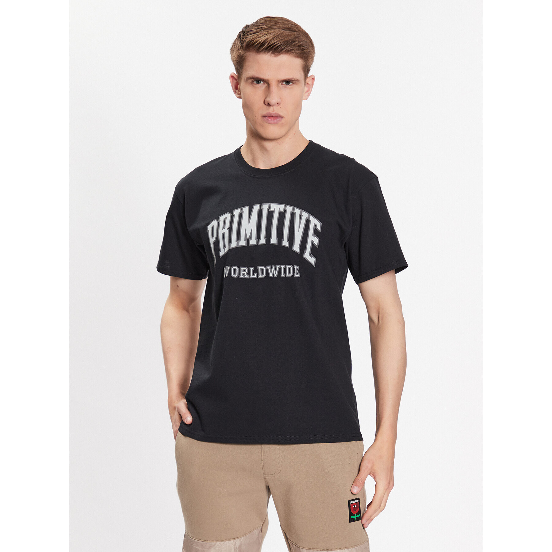 Primitive Póló Collegiate Worldwide PAPSP2312 Fekete Regular Fit - Pepit.hu