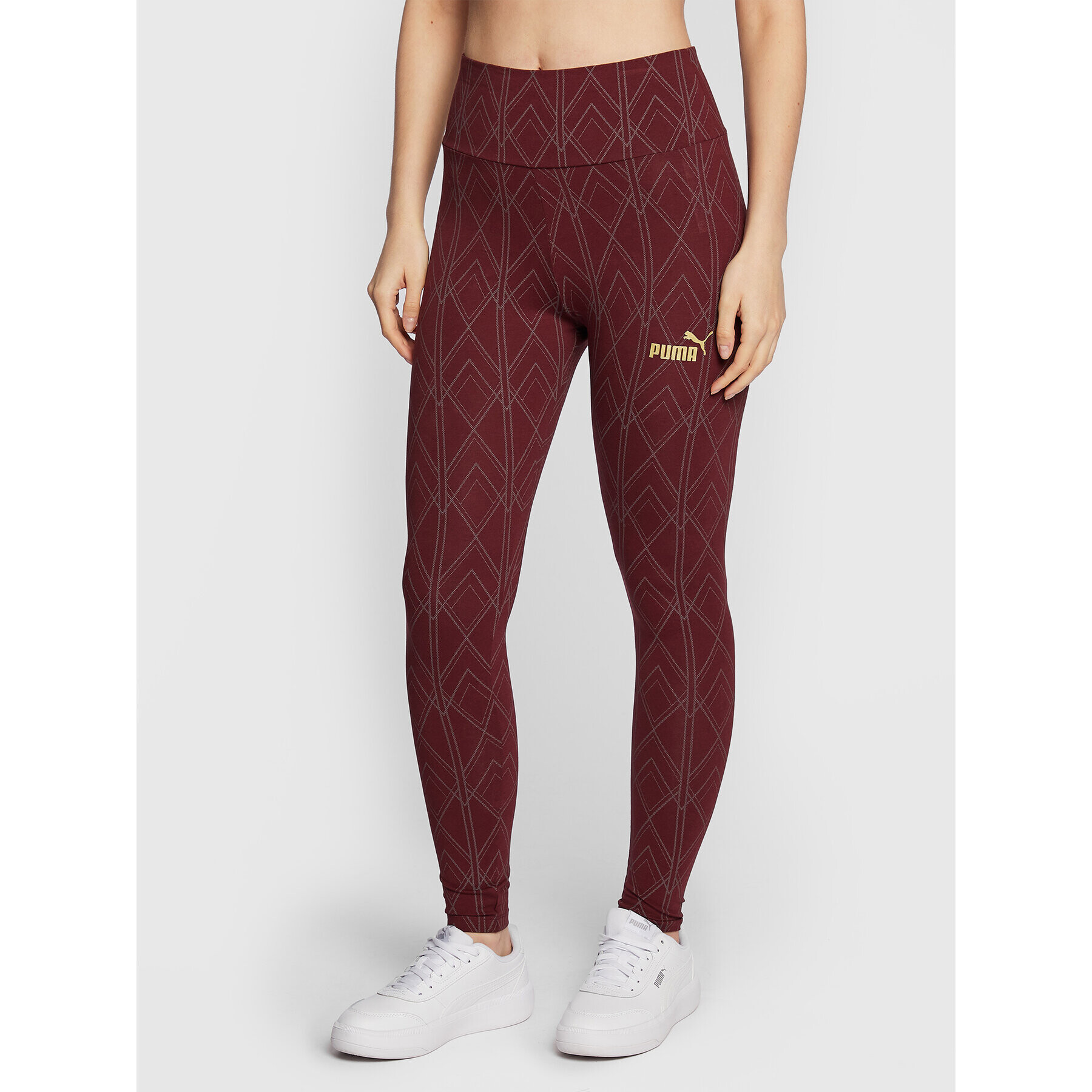 Puma Leggings Power Deco Glam 671759 Bordó Tight Fit - Pepit.hu