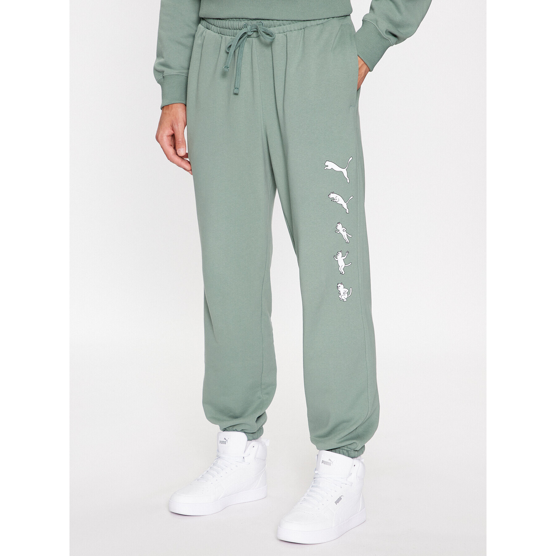 Puma Melegítő alsó X Ripndip 622199 Zöld Relaxed Fit - Pepit.hu