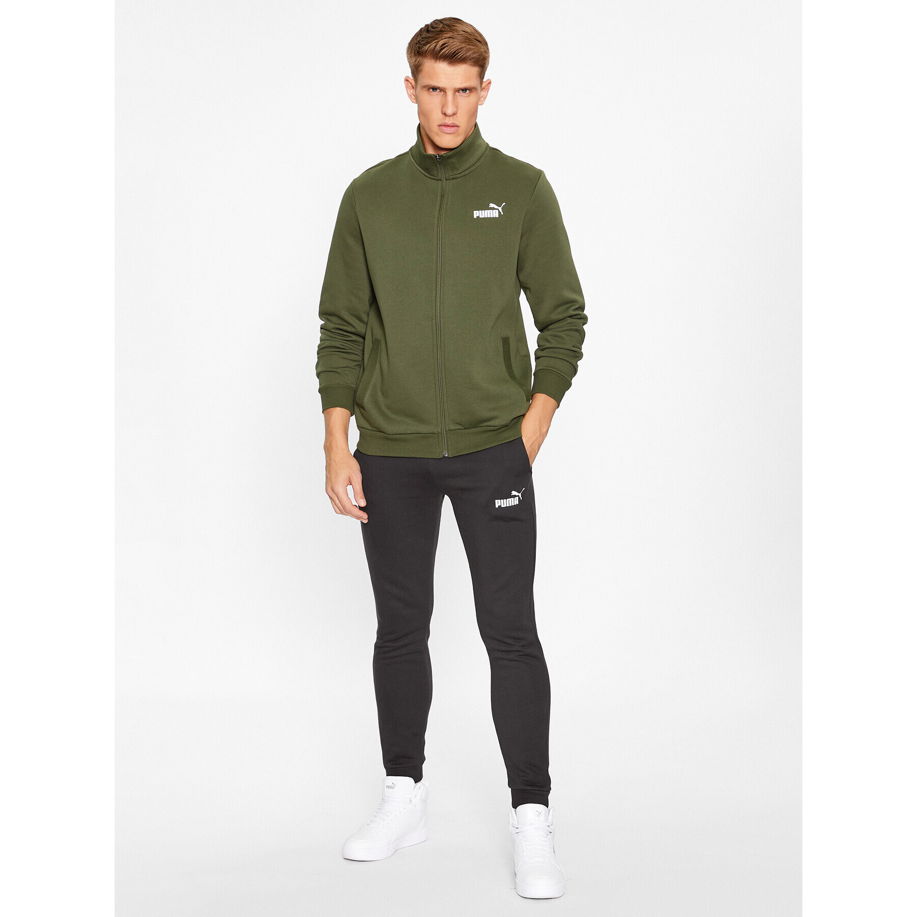 Puma Melegítő Clean Sweat Suit Fl 585841 Zöld Regular Fit - Pepit.hu