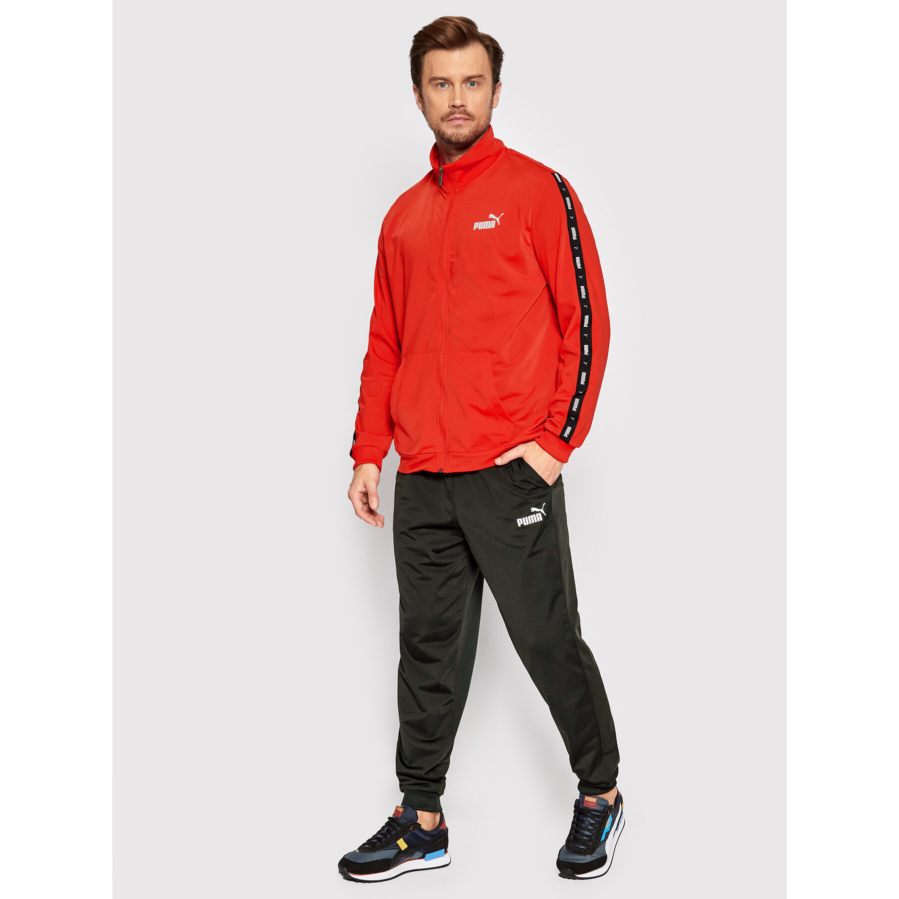 Puma Melegítő Tape Poly 847420 Piros Regular Fit - Pepit.hu