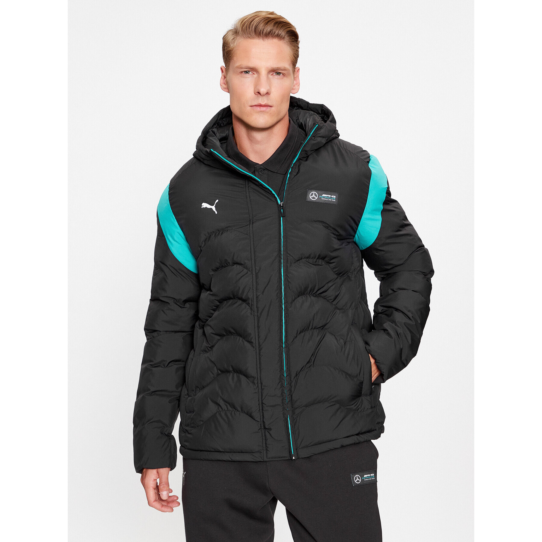 Puma Pehelykabát Mercedes AMG Petronas MT7 621146 Fekete Regular Fit - Pepit.hu