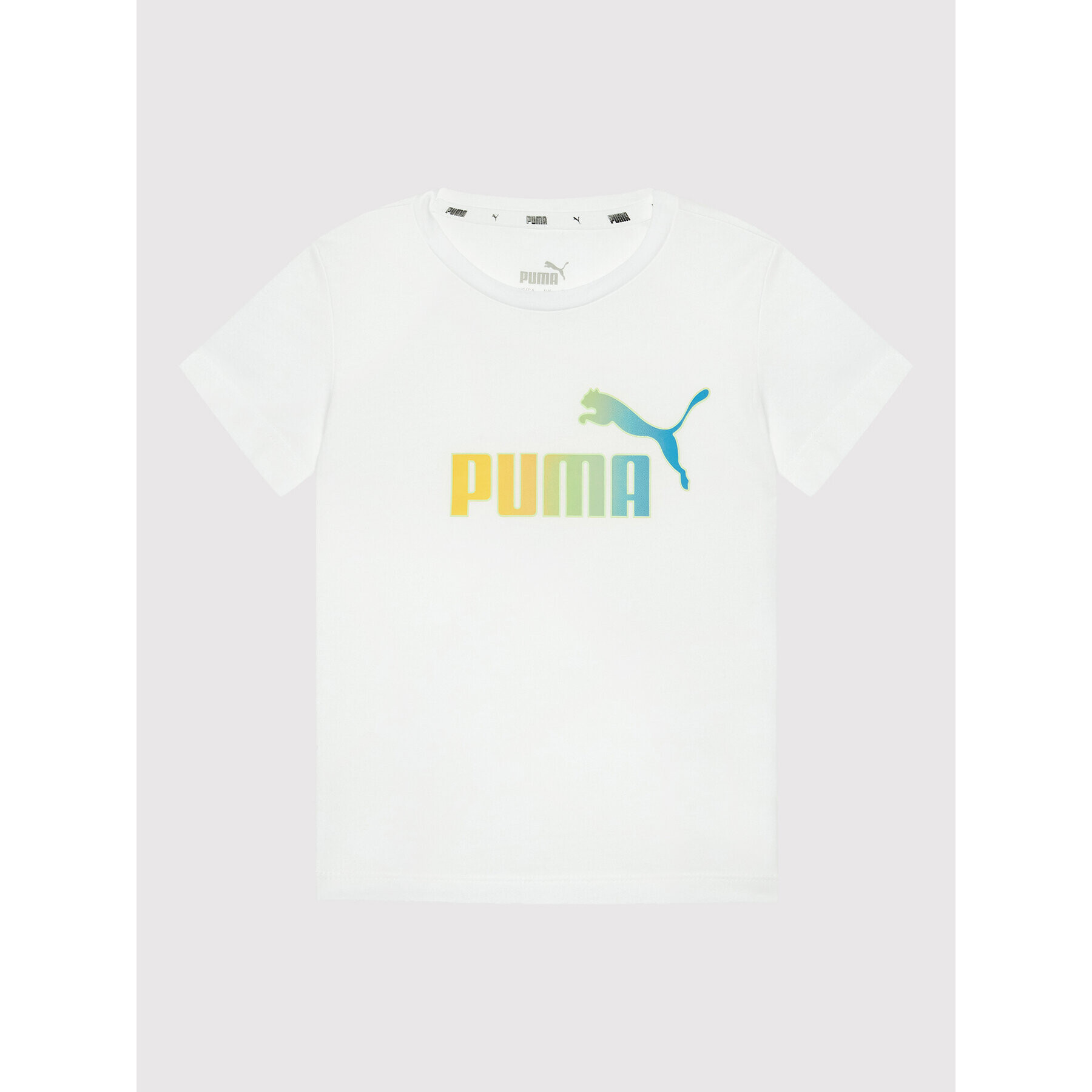 Puma Póló Essentials+ Bleach Logo 846954 Fehér Regular Fit - Pepit.hu