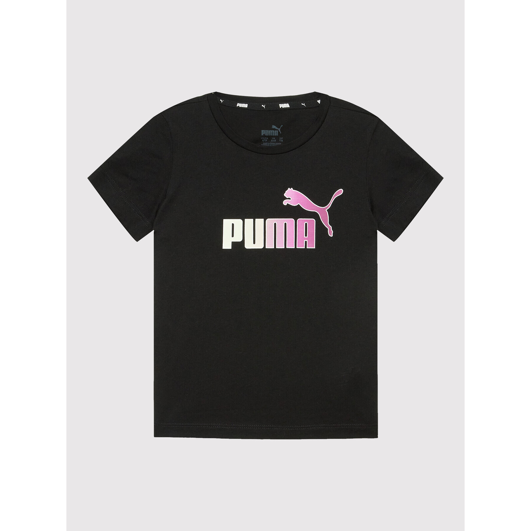 Puma Póló Essentials+ Bleach Logo 846954 Fekete Regular Fit - Pepit.hu