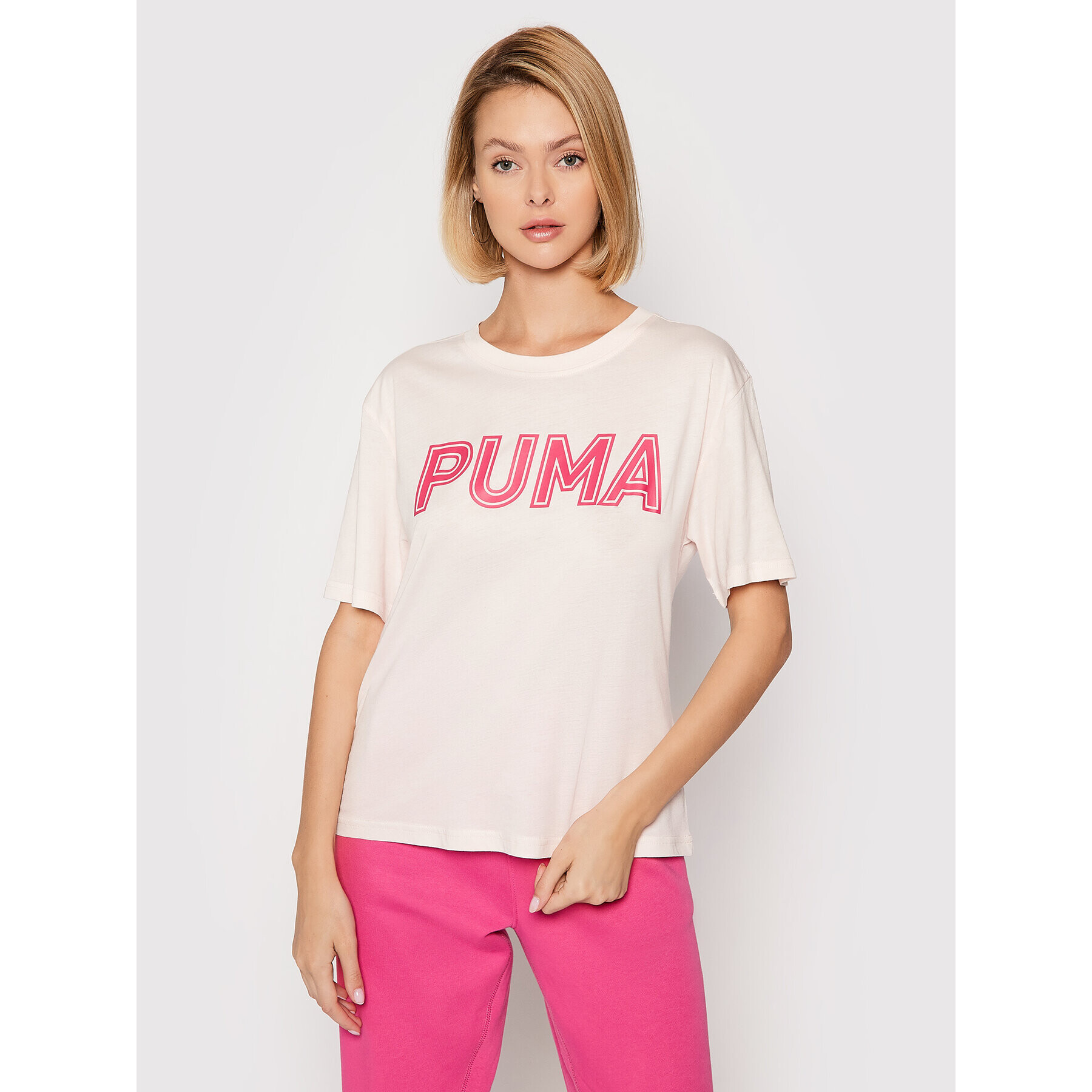 Puma Póló Modern Sports Logo 581229 Rózsaszín Relaxed Fit - Pepit.hu