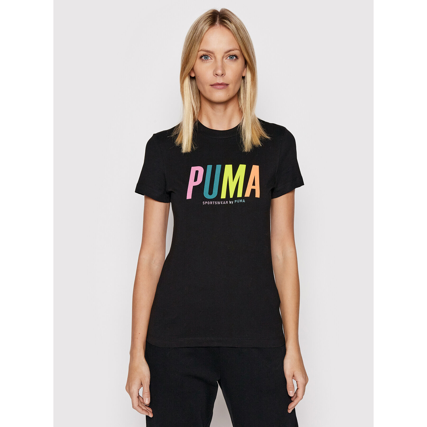 Puma Póló SMILEY WORLD Graphic 533559 Fekete Regular Fit - Pepit.hu