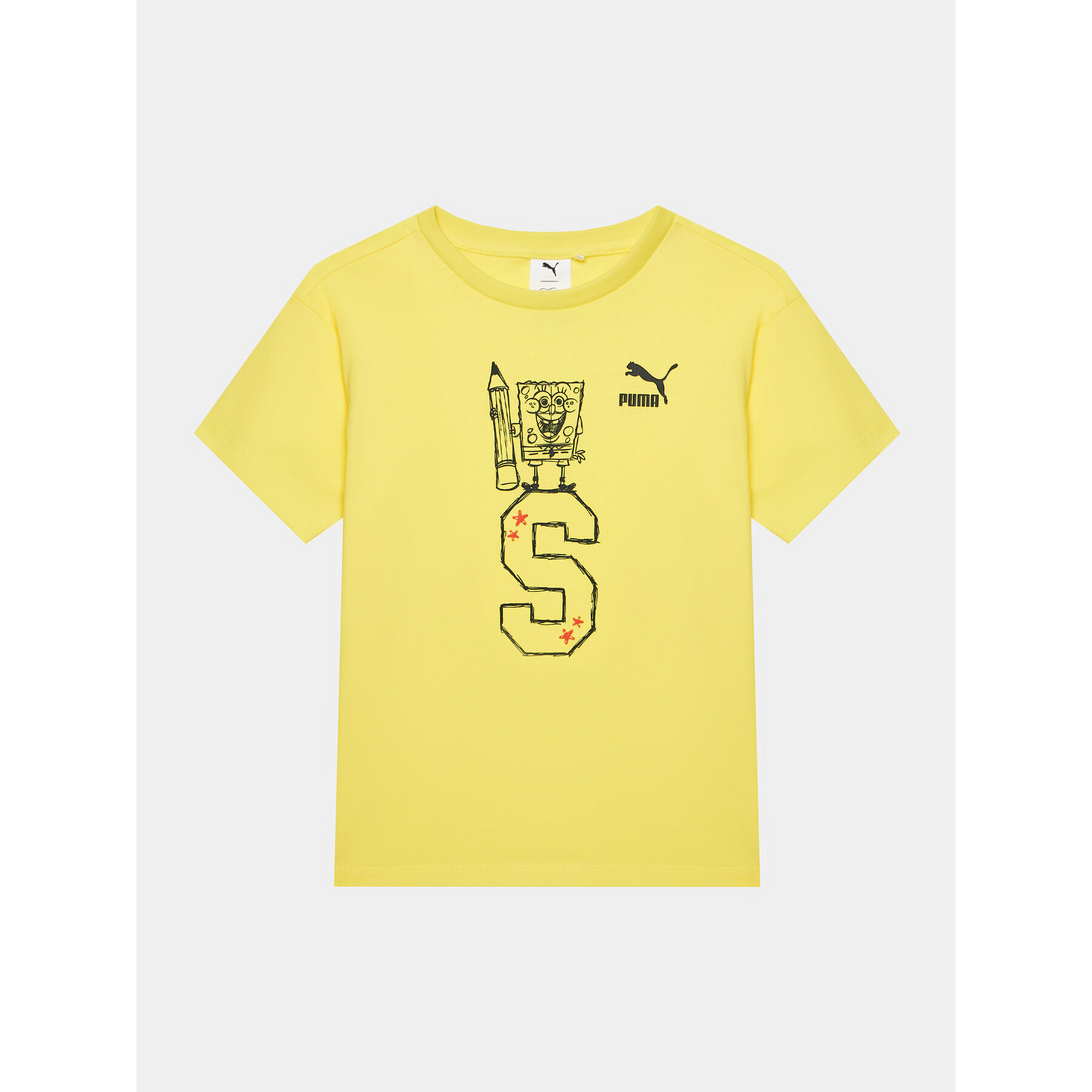 Puma Póló X Spongebob 622217 Sárga Regular Fit - Pepit.hu