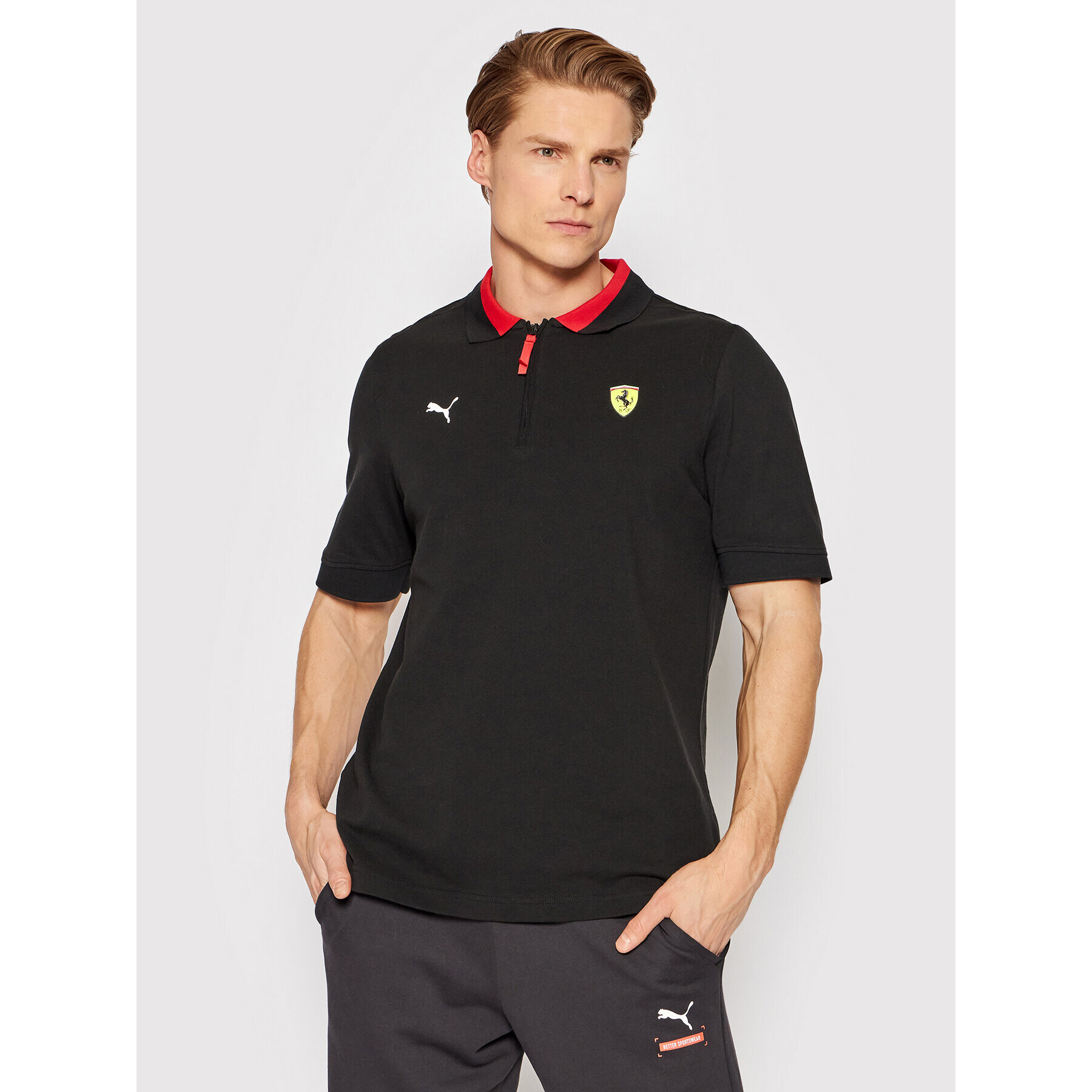 Puma Pólóing Scuderia Ferrari Race 533747 Fekete Regular Fit - Pepit.hu