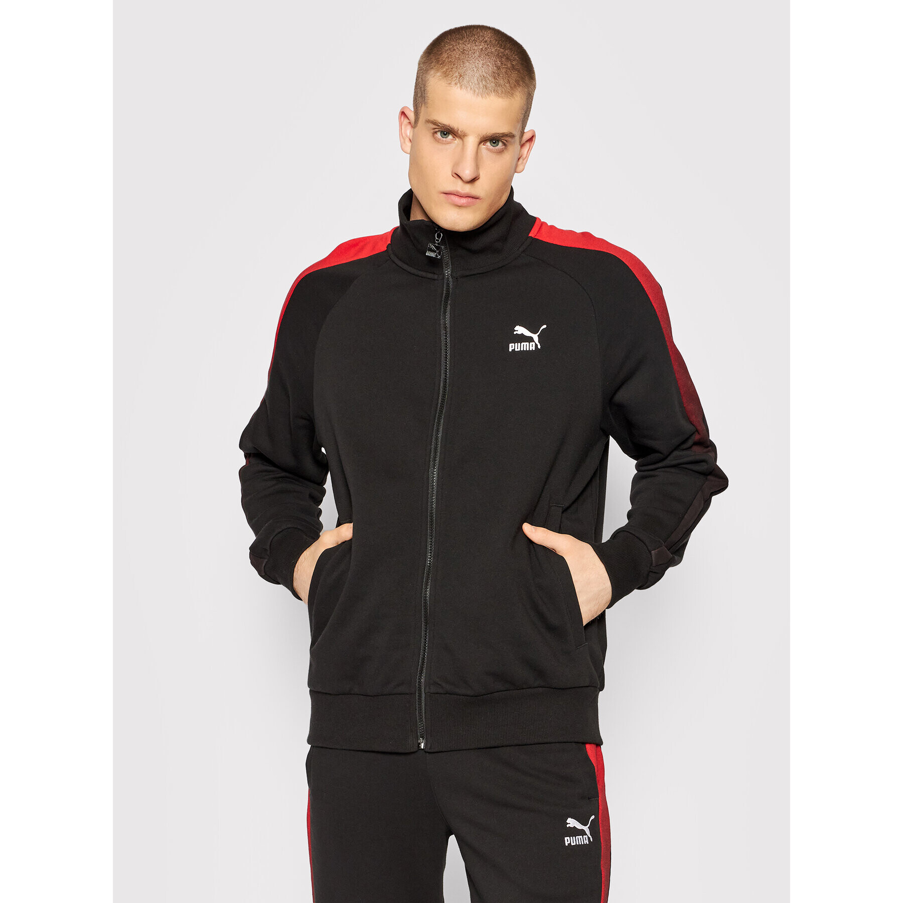 Puma Pulóver Between The Lines T7 534312 Fekete Regular Fit - Pepit.hu