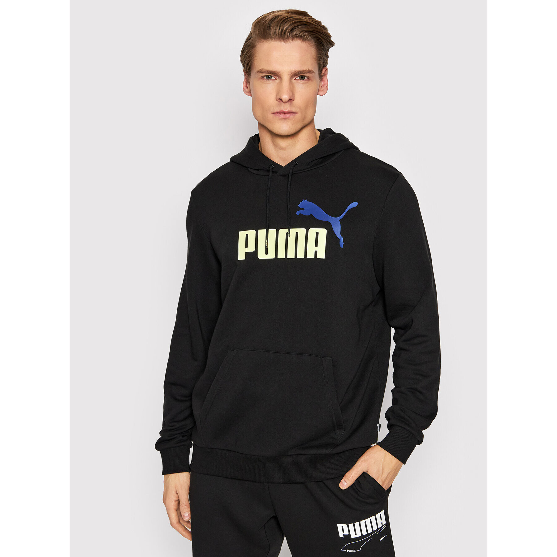 Puma Pulóver Big Logo 586765 Fekete Regular Fit - Pepit.hu