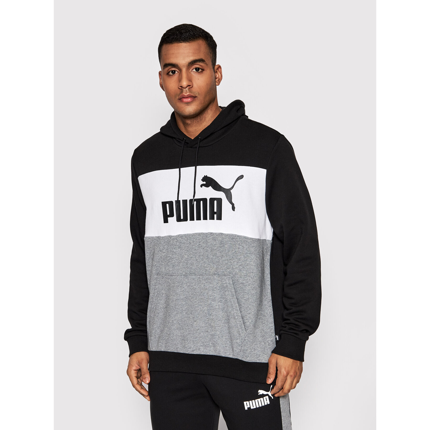 Puma Pulóver Colorblock 848772 Fekete Regular Fit - Pepit.hu