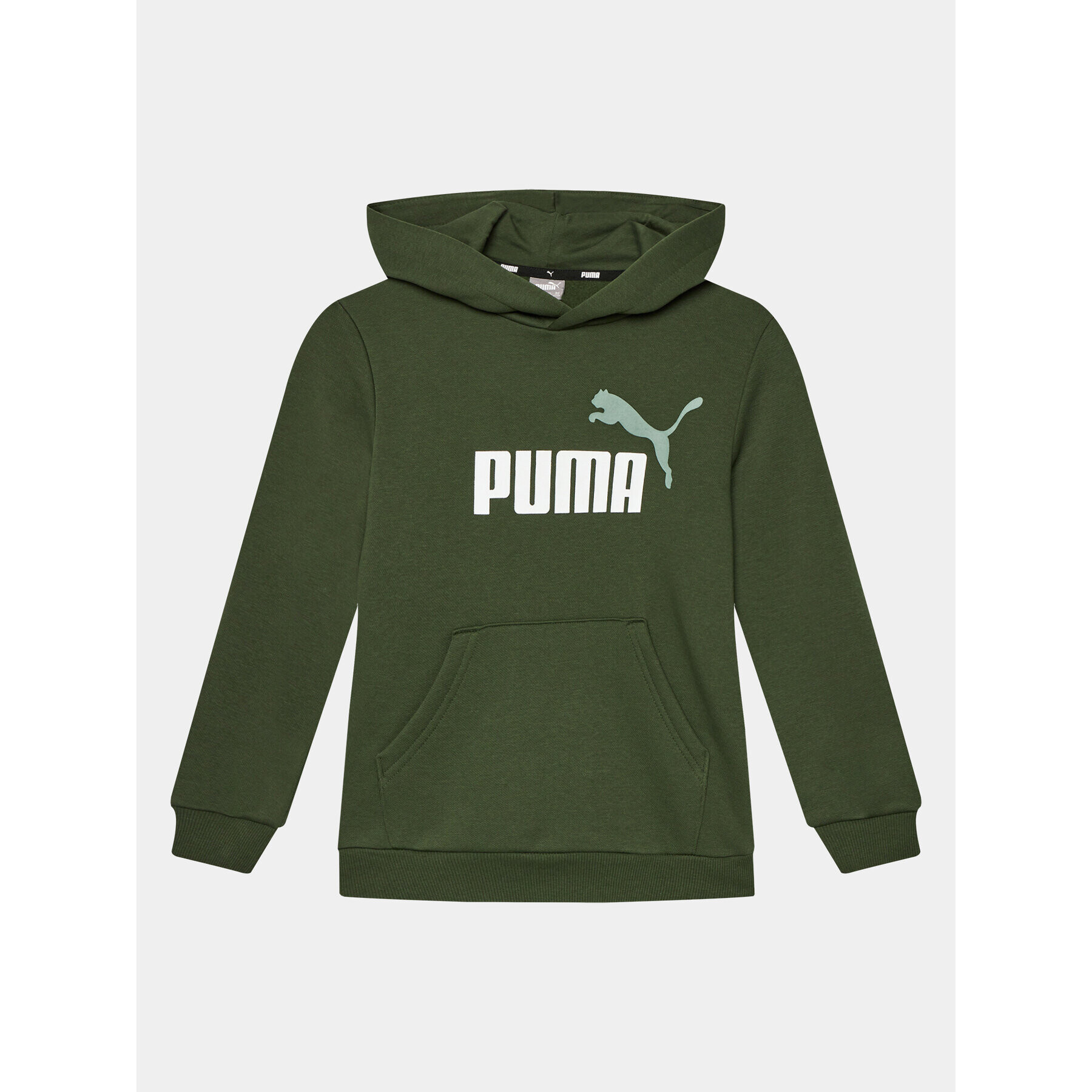 Puma Pulóver Ess+ 2 Col Big Logo 586987 Zöld Regular Fit - Pepit.hu