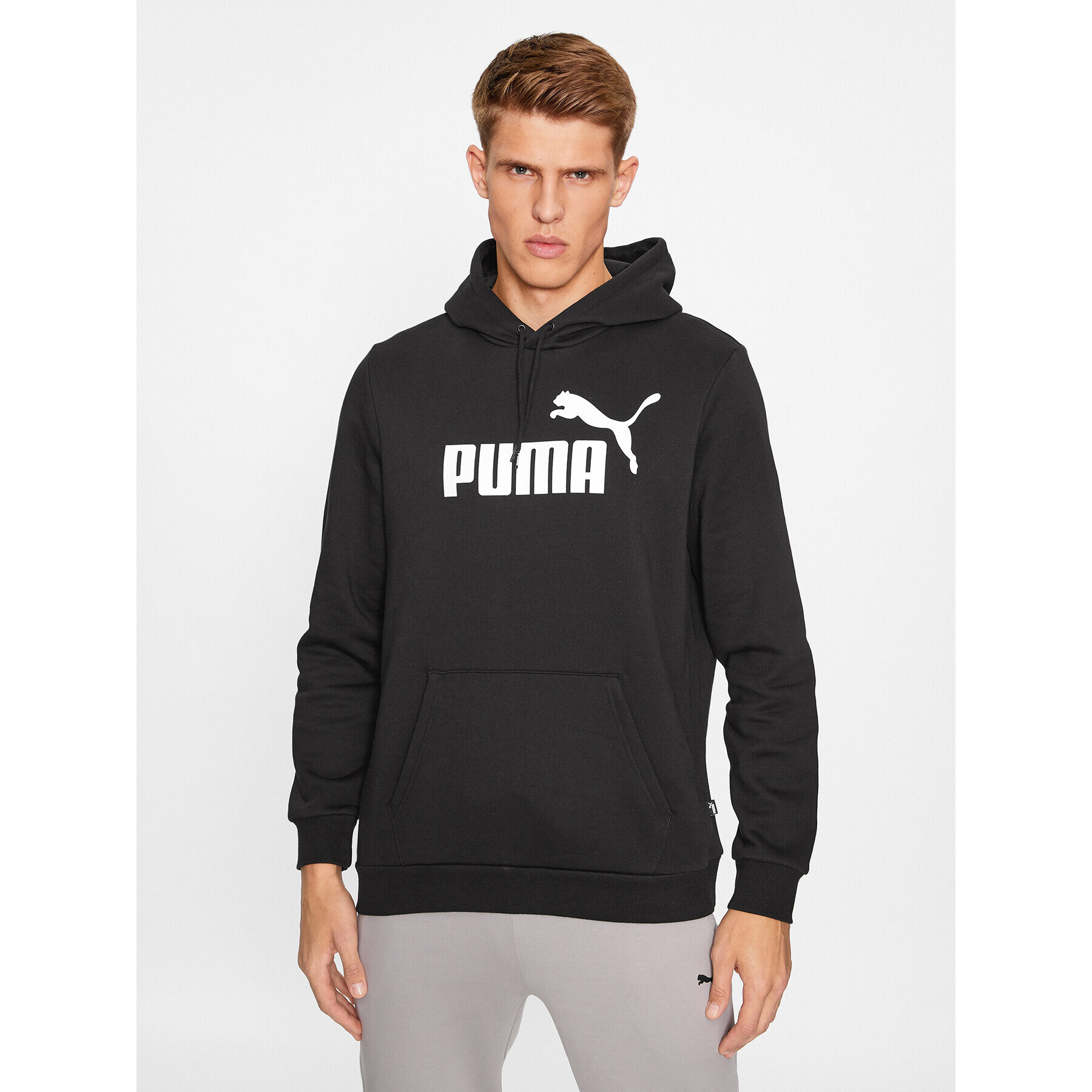 Puma Pulóver Ess Big Logo 586686 Fekete Regular Fit - Pepit.hu