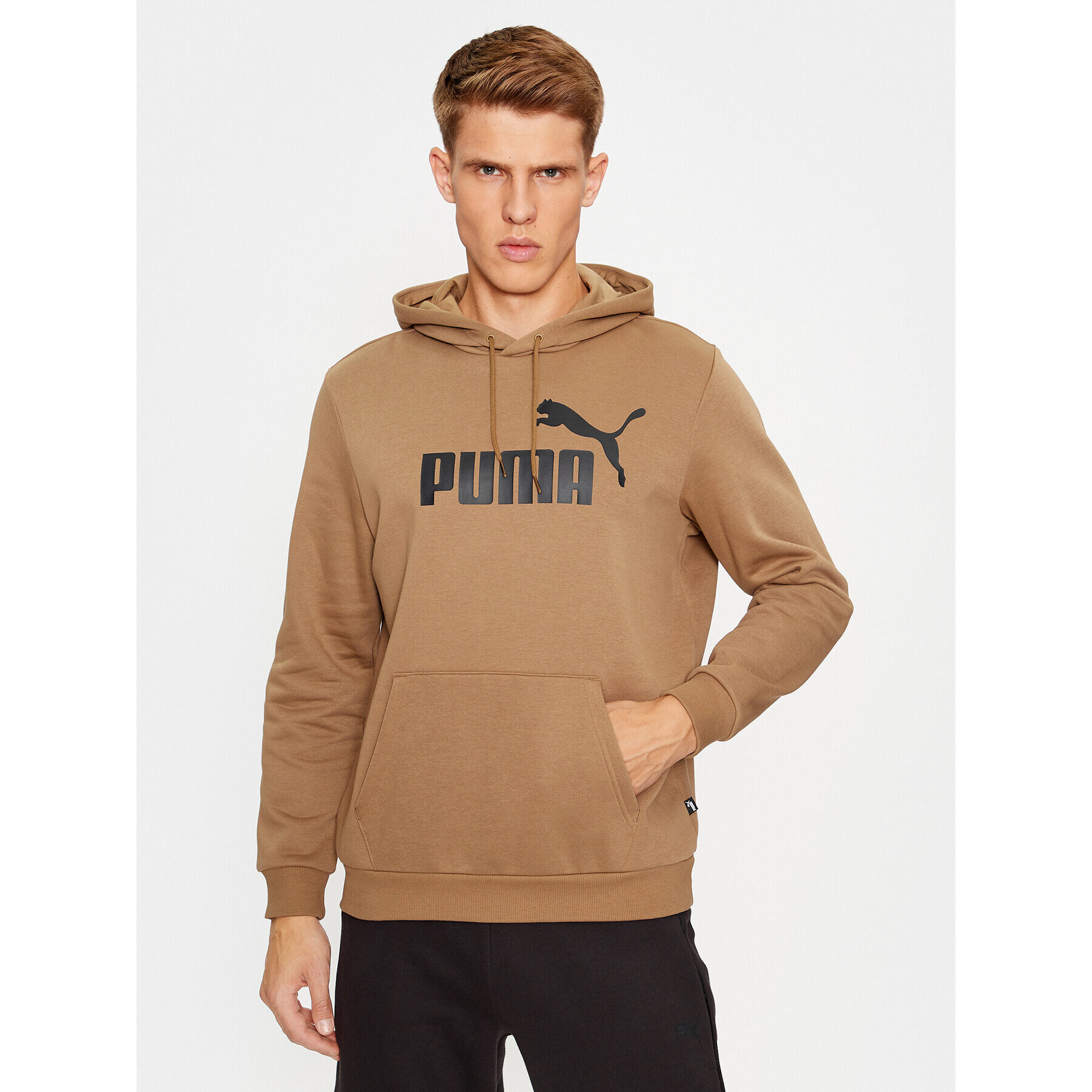 Puma Pulóver Ess Big Logo 586687 Barna Regular Fit - Pepit.hu