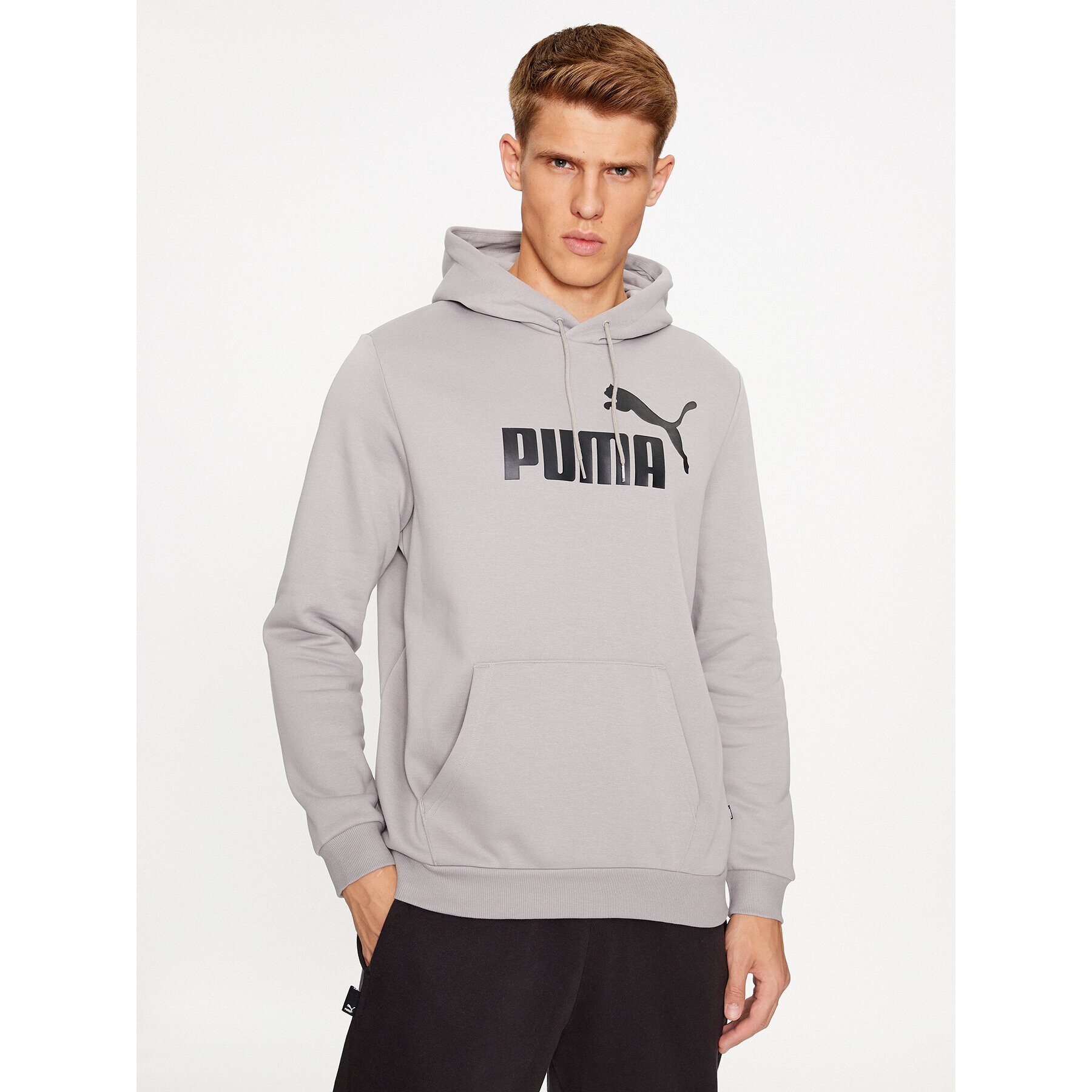 Puma Pulóver Ess Big Logo 586687 Szürke Regular Fit - Pepit.hu