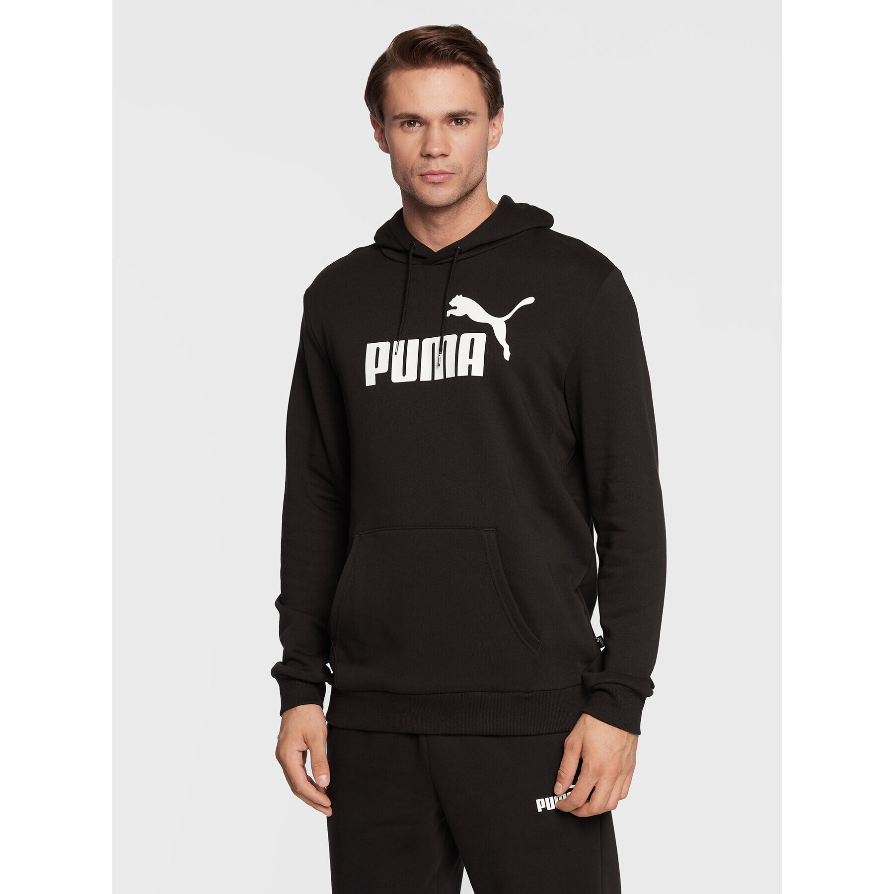 Puma Pulóver Essentials Big Logo 586688 Fekete Regular Fit - Pepit.hu