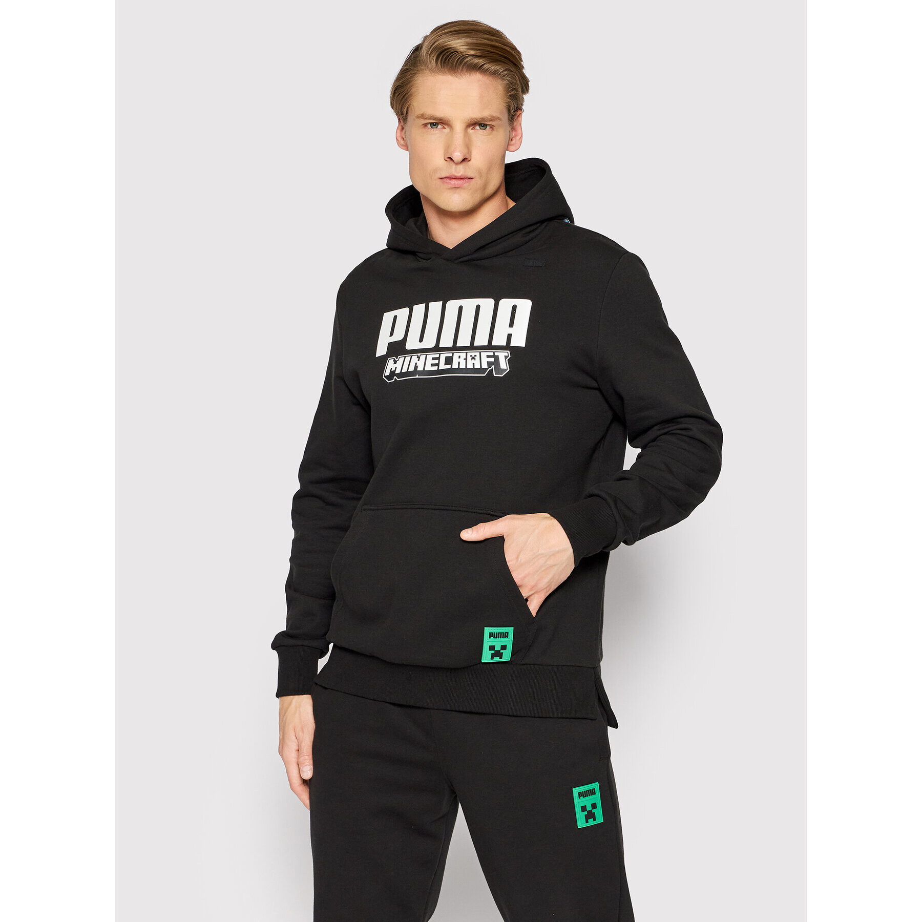 Puma Pulóver MINECRAFT 534376 Fekete Regular Fit - Pepit.hu