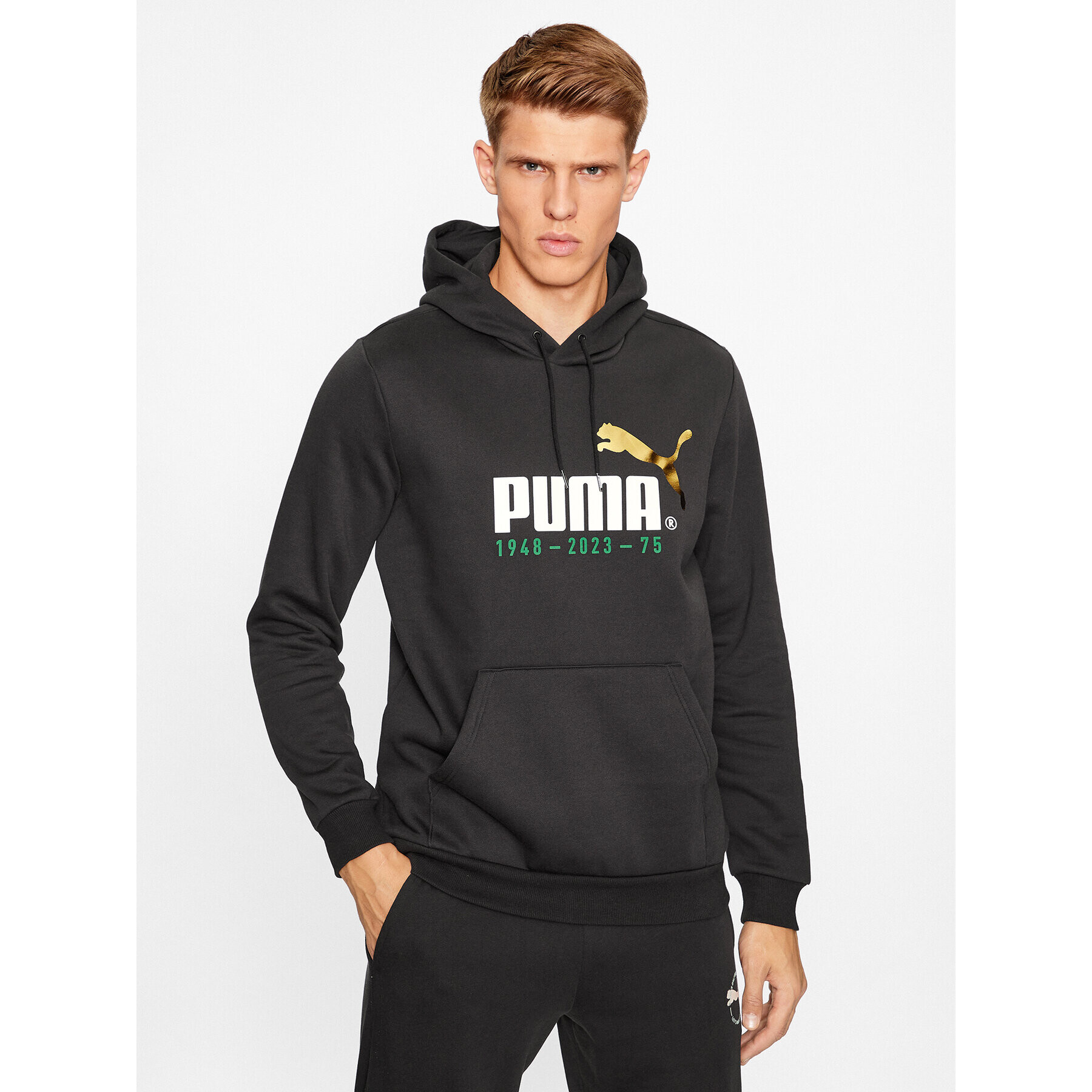 Puma Pulóver No. 1 Logo Celebration 676021 Fekete Regular Fit - Pepit.hu