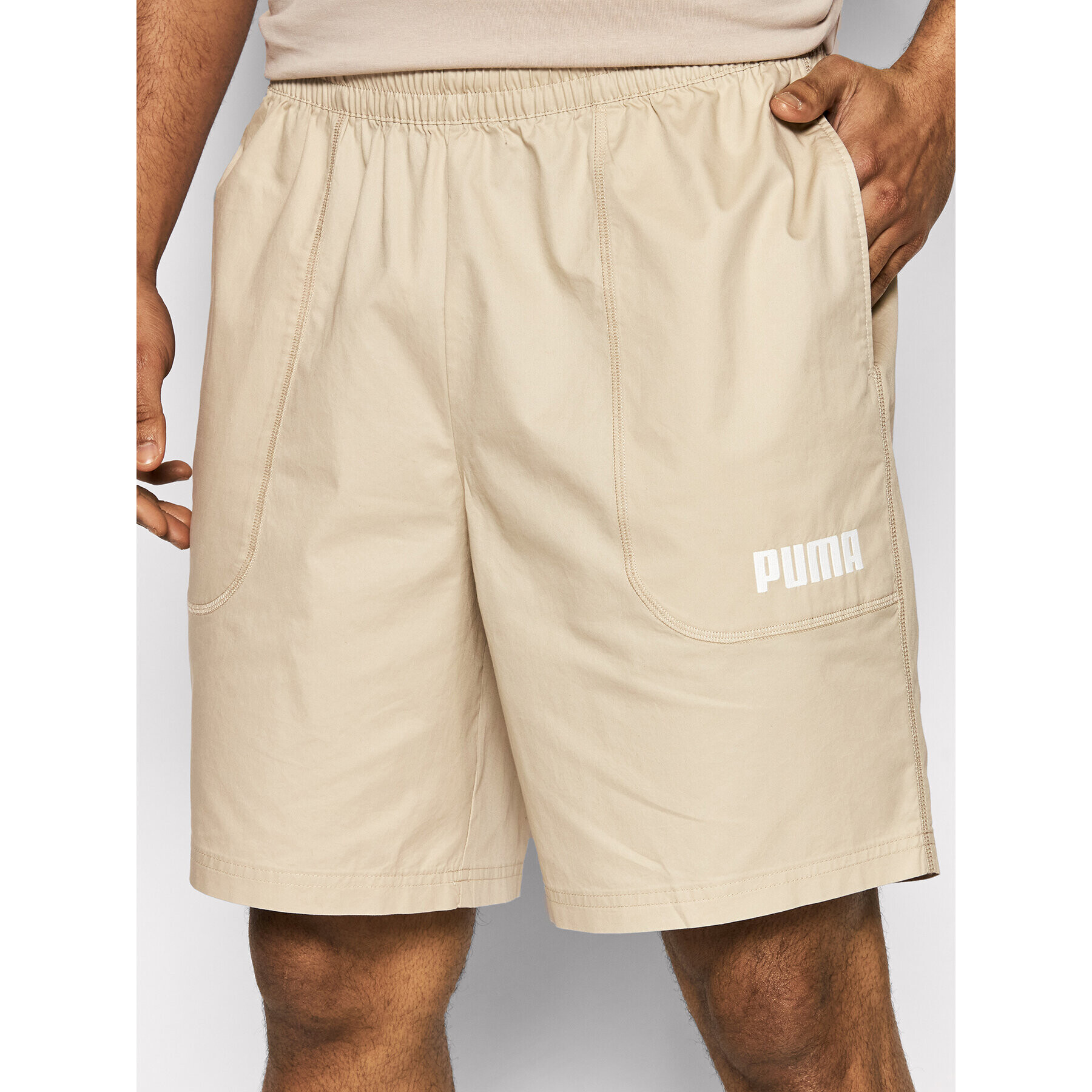 Puma Sport rövidnadrág Modern Basics 847412 Bézs Regular Fit - Pepit.hu