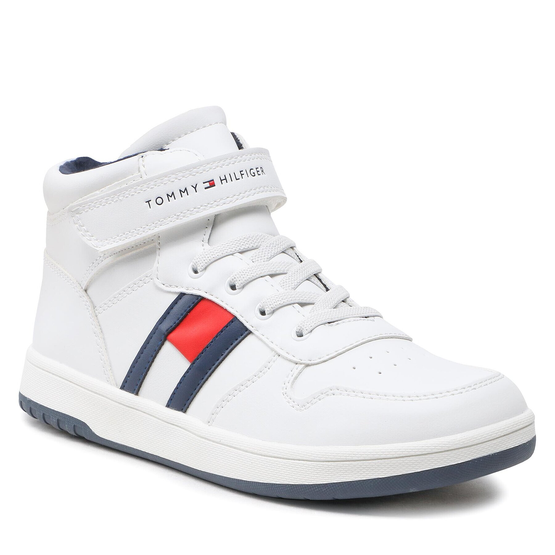 Tommy Hilfiger Sportcipő High Top Lace-Up Velcro Sneaker T3B9-32476-1351 D Fehér - Pepit.hu