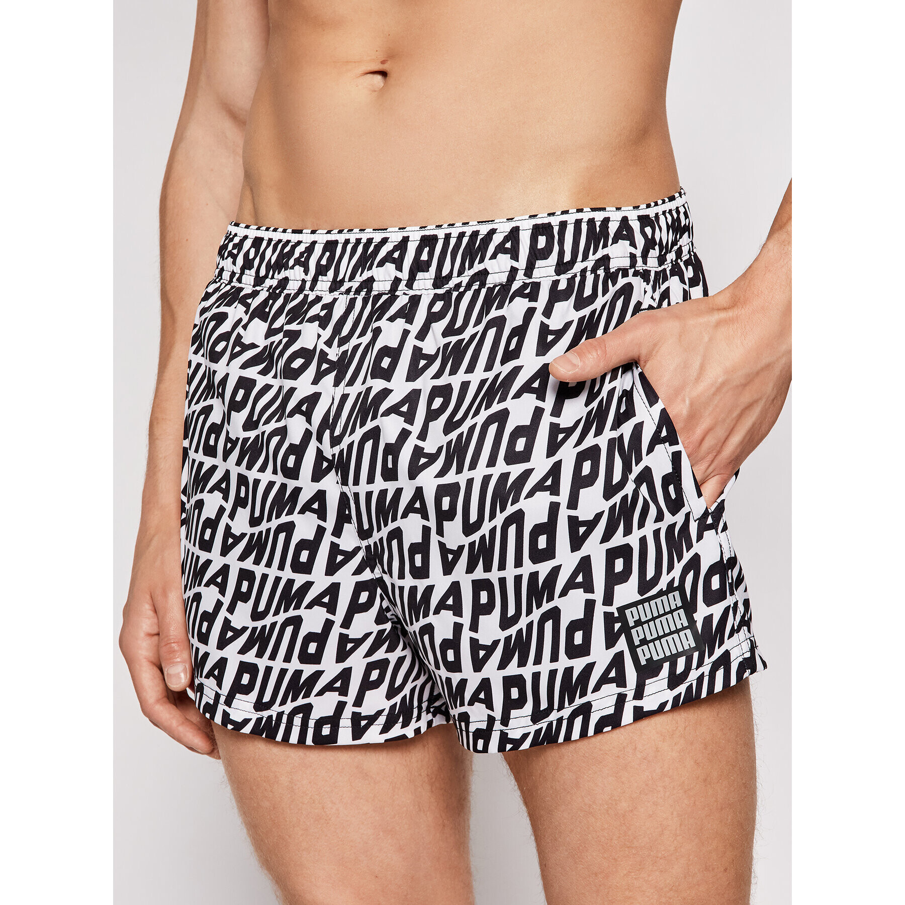 Puma Úszónadrág Wave All-Over-Print 935058 Fehér Regular Fit - Pepit.hu