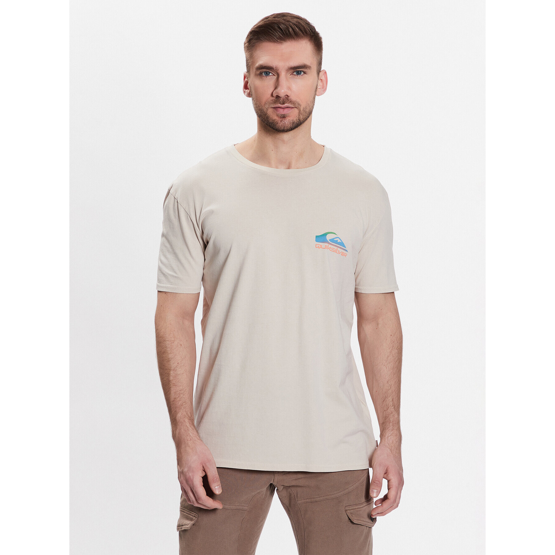 Quiksilver Póló Pastime Paradise EQYZT07252 Bézs Regular Fit - Pepit.hu