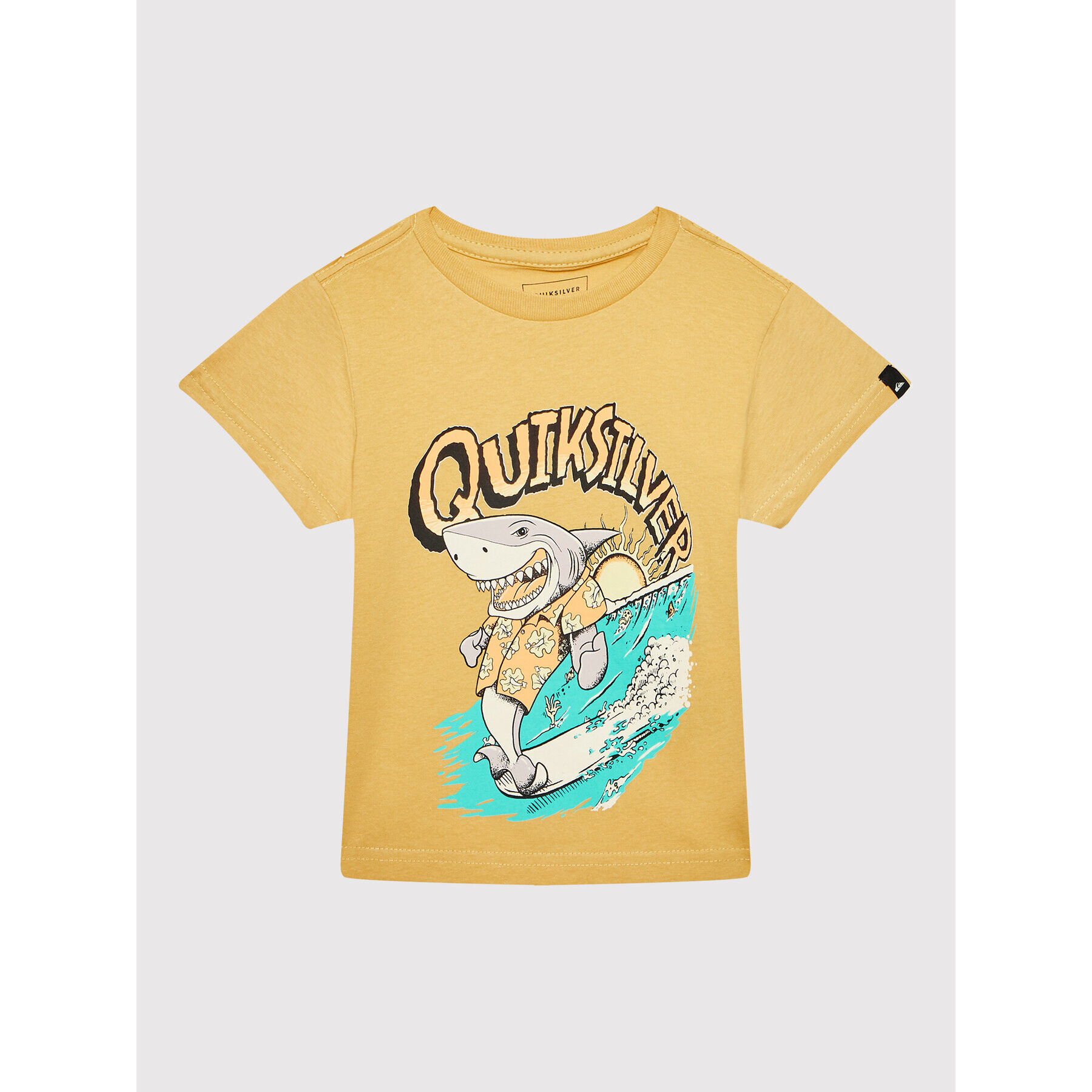 Quiksilver Póló Shark Smile EQKZT03482 Sárga Regular Fit - Pepit.hu