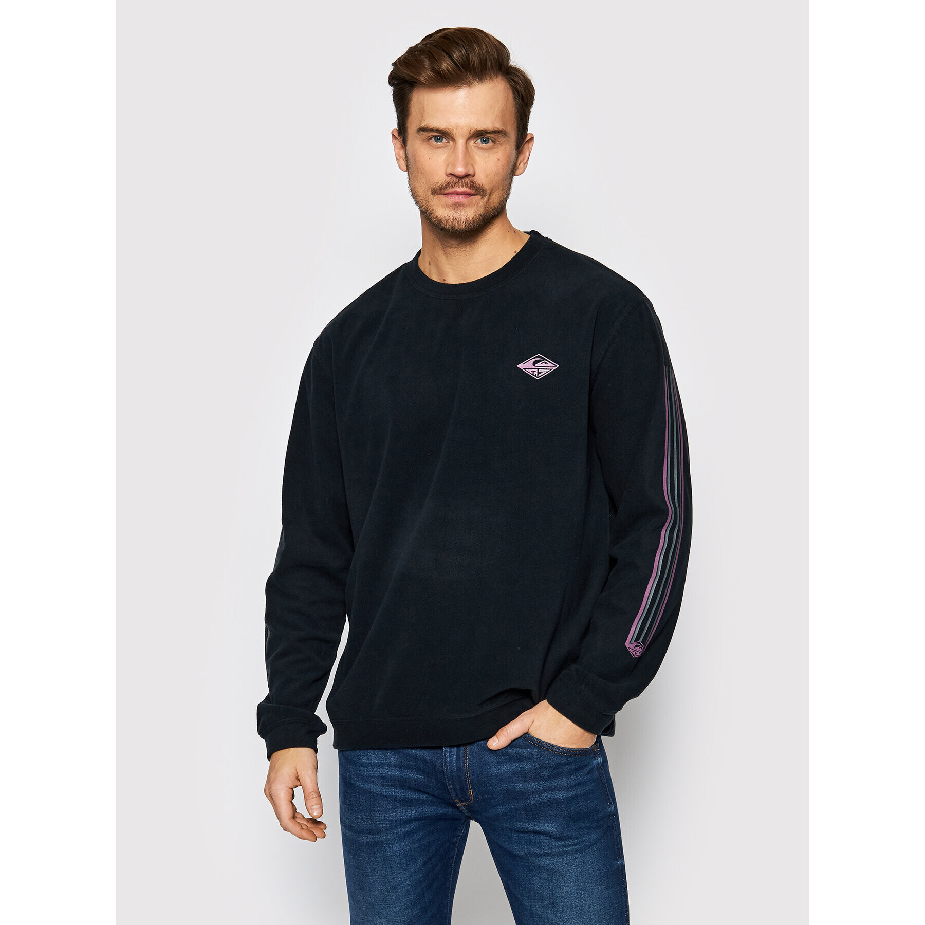 Quiksilver Pulóver Flame On EQYFT04407 Fekete Regular Fit - Pepit.hu