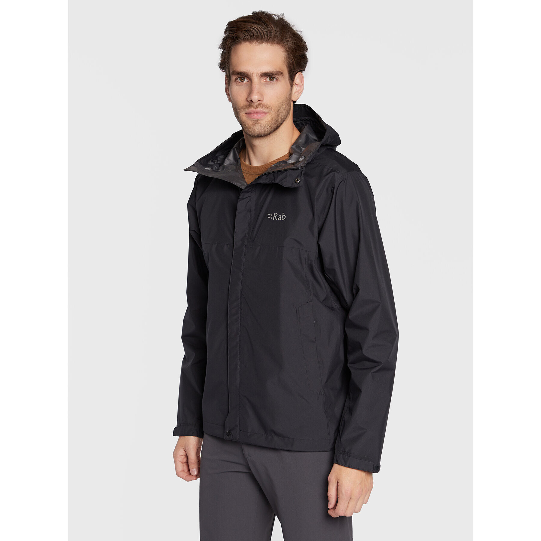 Rab Esőkabát Downpour Eco QWG-82-BL-M Fekete Regular Fit - Pepit.hu